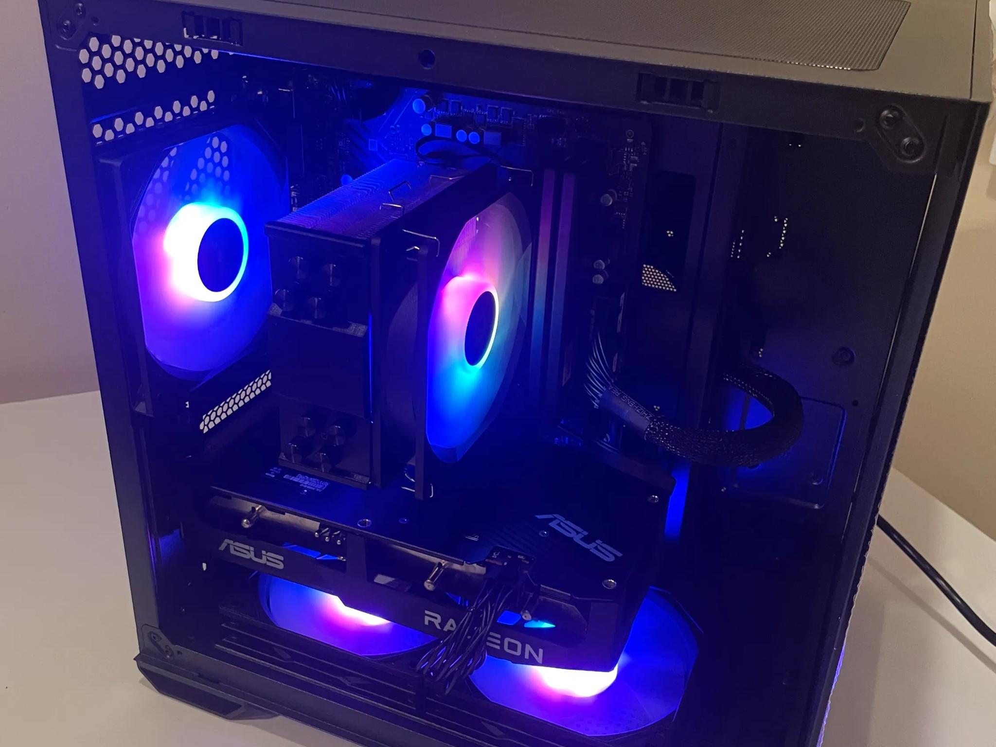 All-Black RGB Gaming PC – Ryzen 5 3600 / RX 6600
