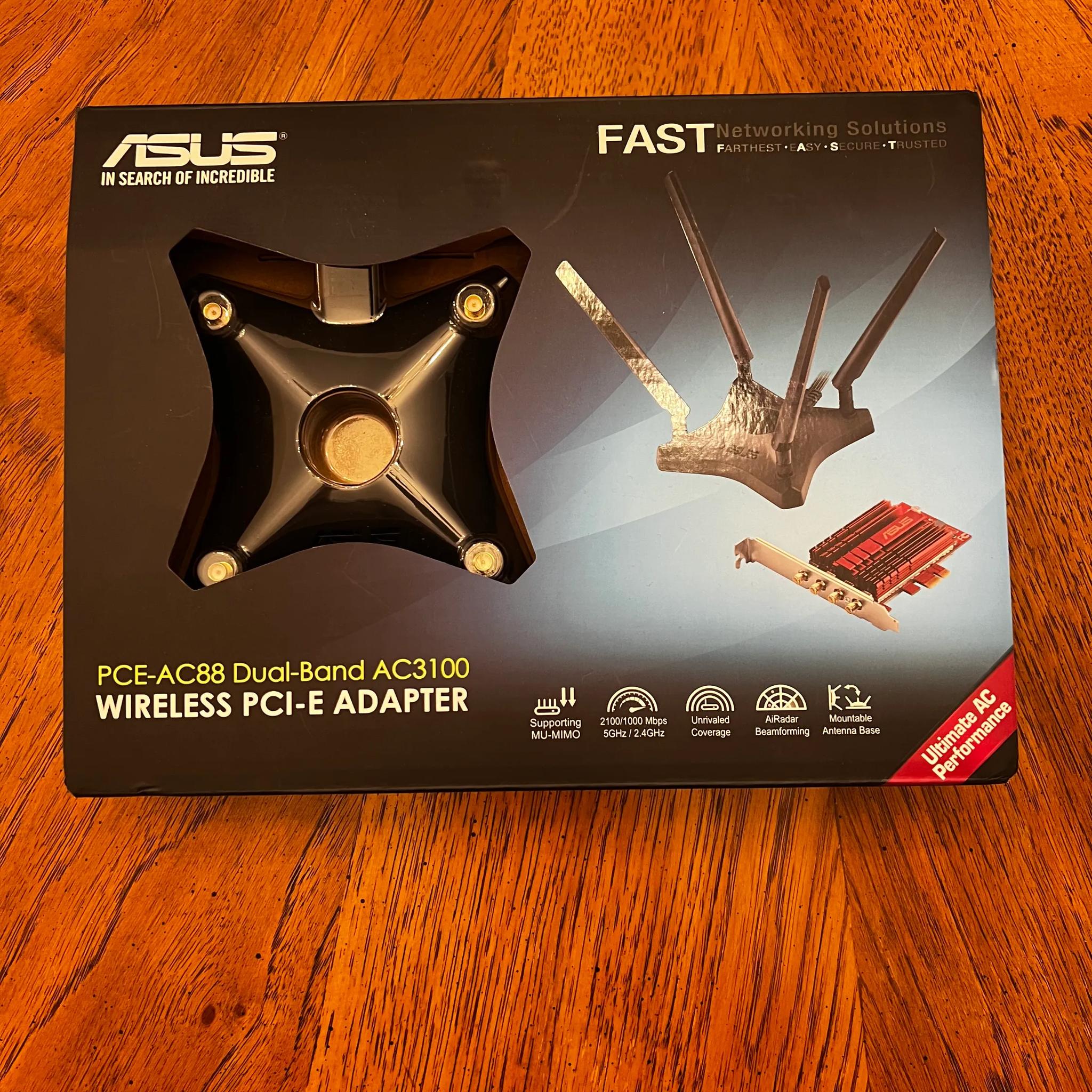 ASUS PCE-AC88 Dual-Band AC3100 Wireless PCI-E Adapter