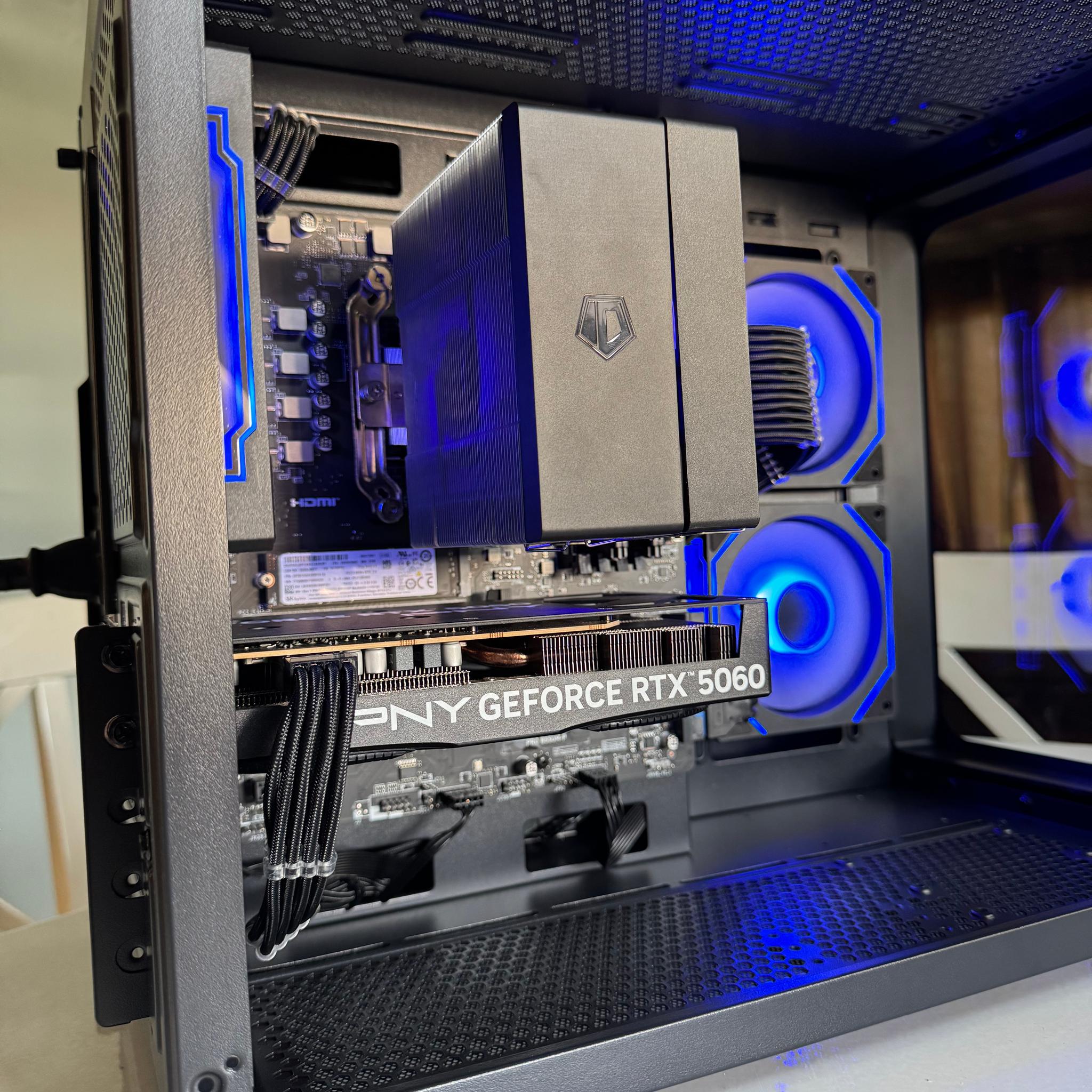 Black Gaming PC - 5060 8GB  - Ryzen 5 5600G  - 16GBs ram - 512GB Nvme