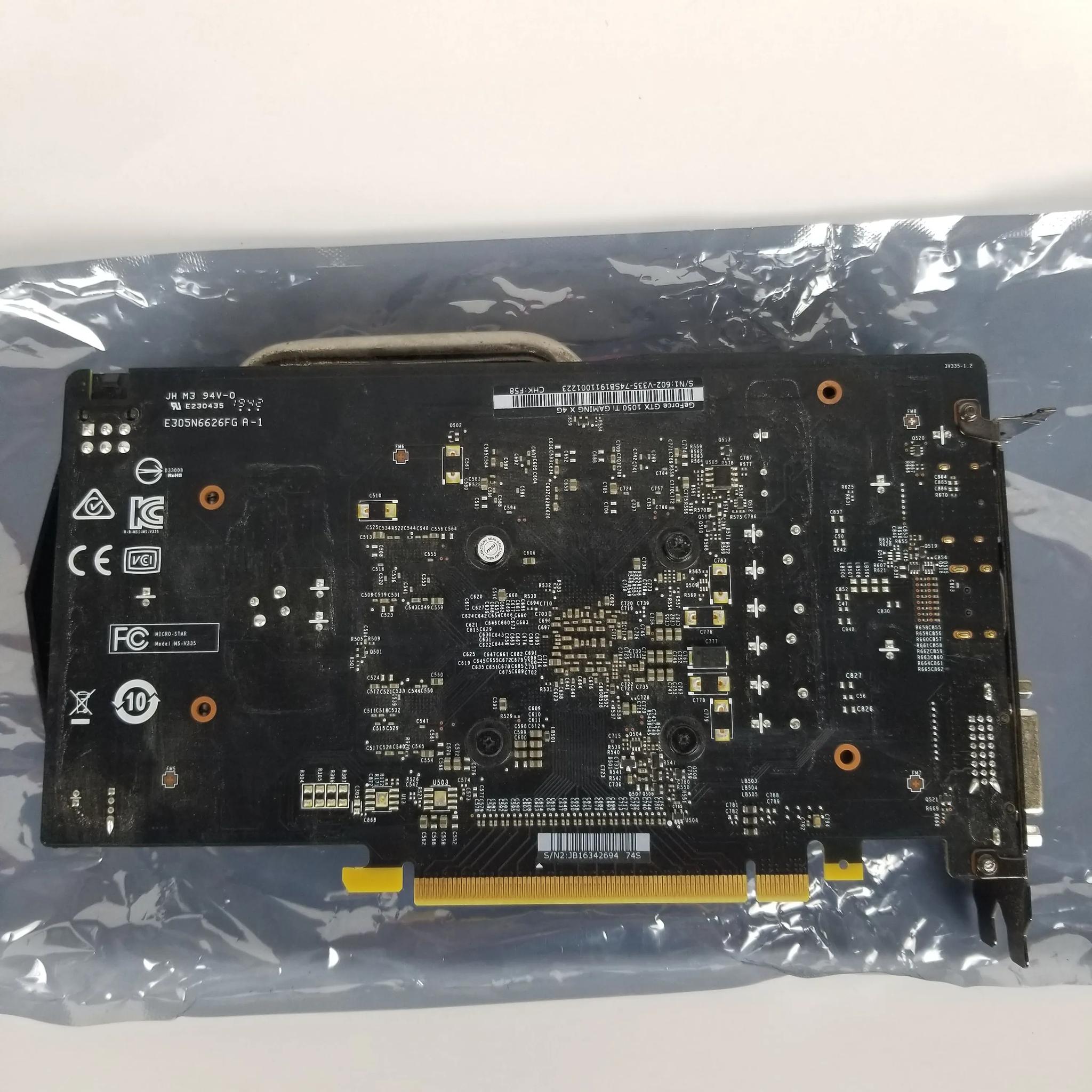 MSI NVIDIA GeForce GTX 1050 TI 4GB GDDR5 Graphics Card