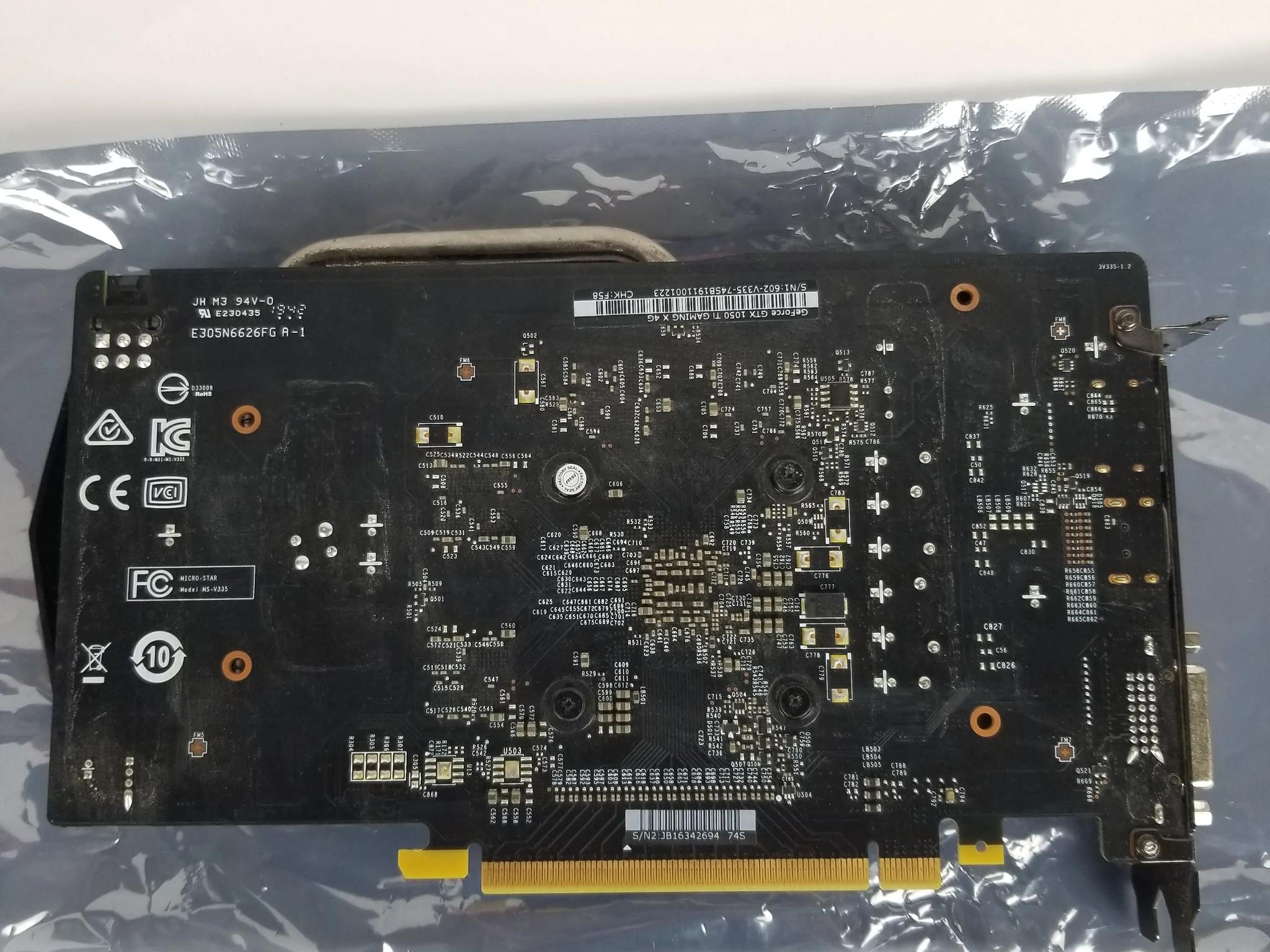 MSI NVIDIA GeForce GTX 1050 TI 4GB GDDR5 Graphics Card