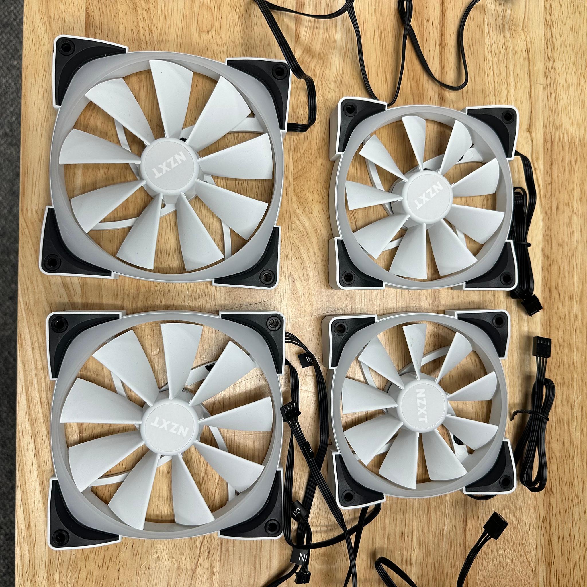 NZXTWhite  RGB fans 2x120mm + 2x140mm