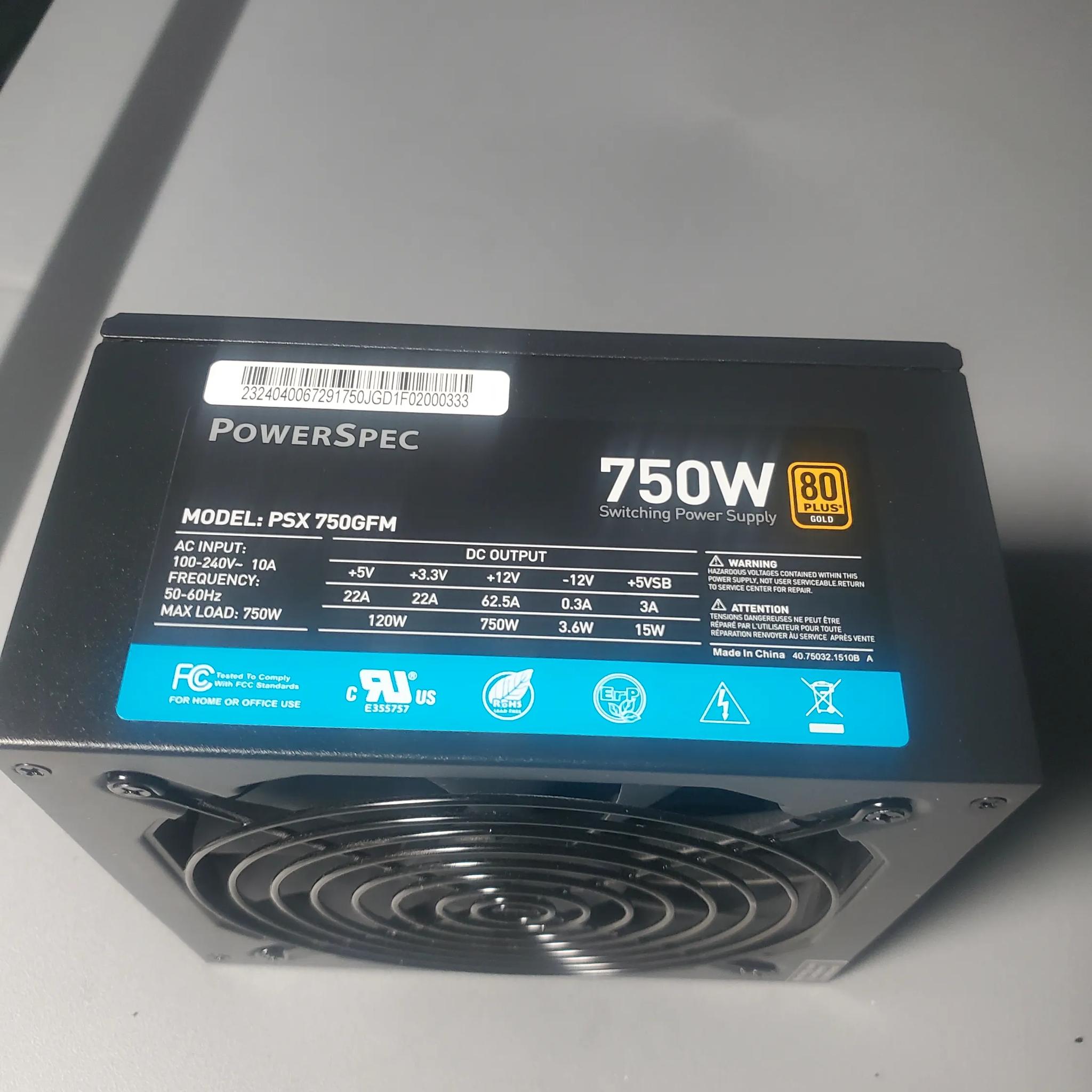 PowerSpec 750w fully modular