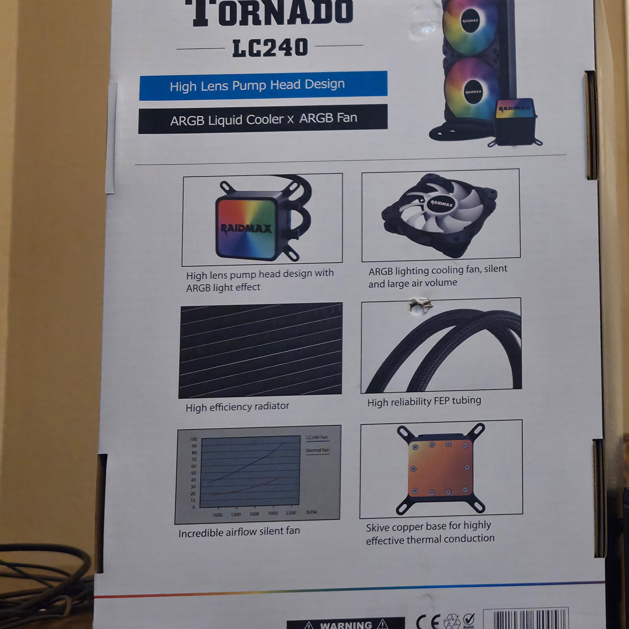 Raidmax Tornado LC240 ARGB AIO Combo Deal x3!! LGA1700/1851/AM4!