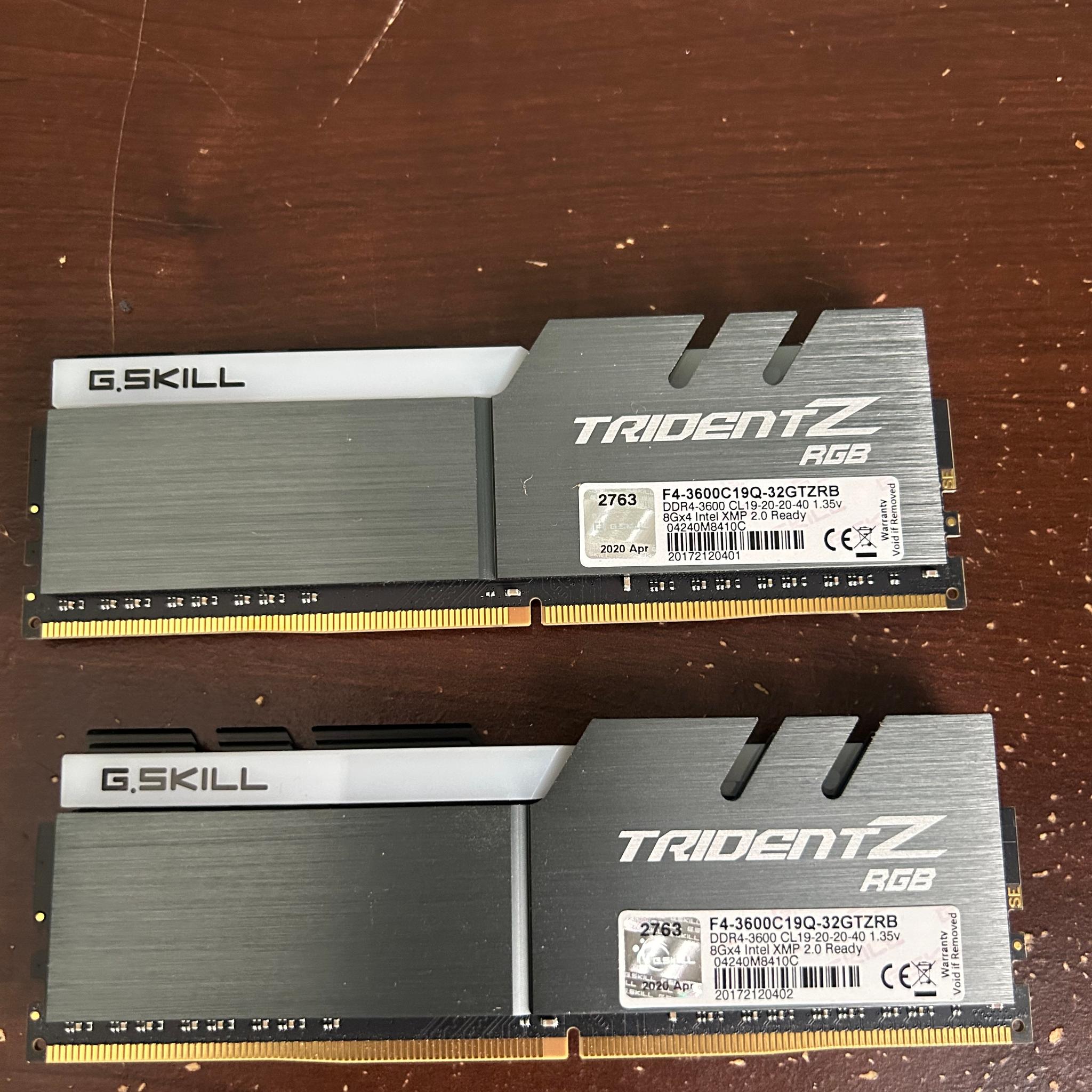 16gb rgb 3600mhz ddr4 trident z ram (8x2)