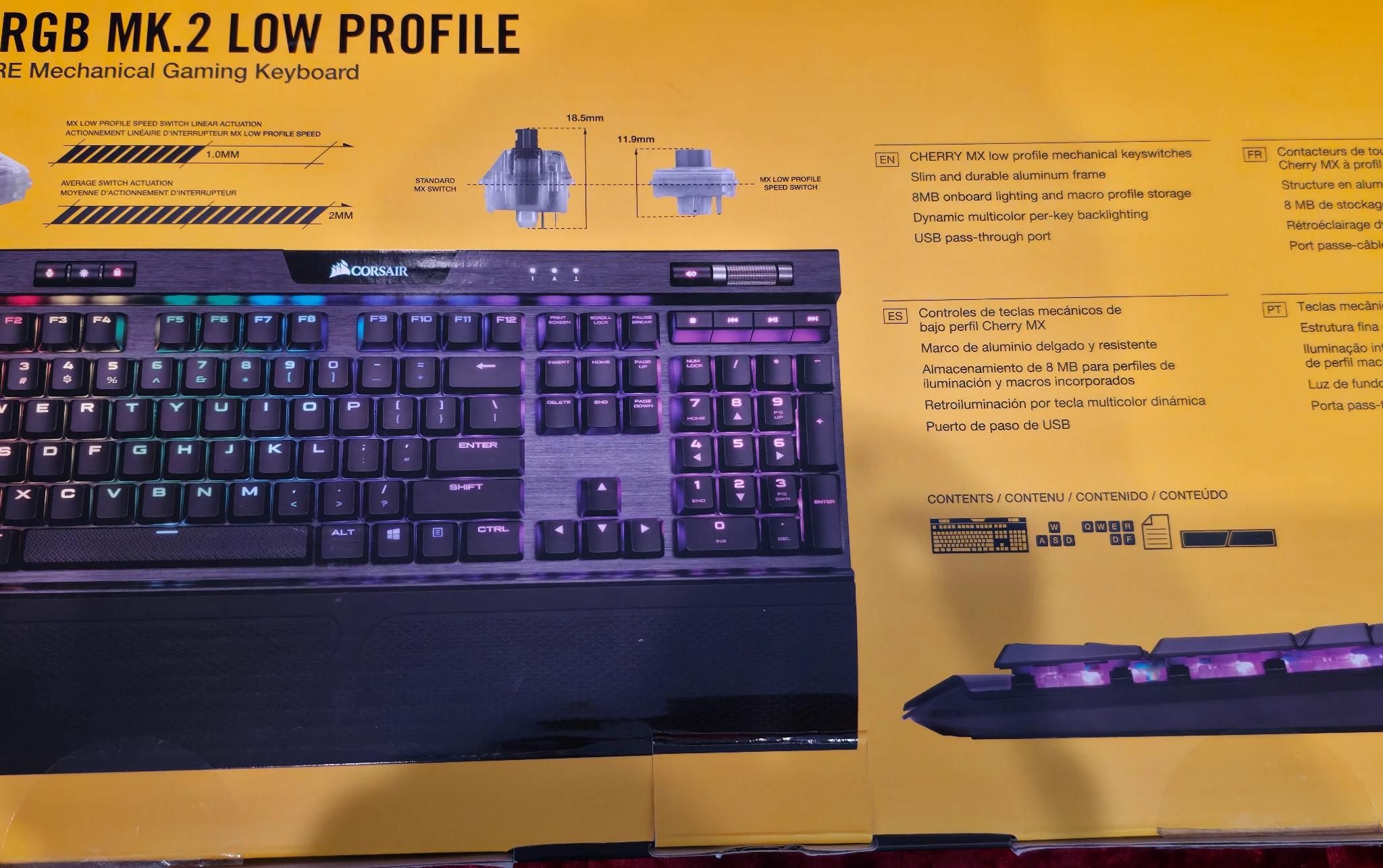 Corsair K70 RGB MK.2 Low Profile Rapid Fire