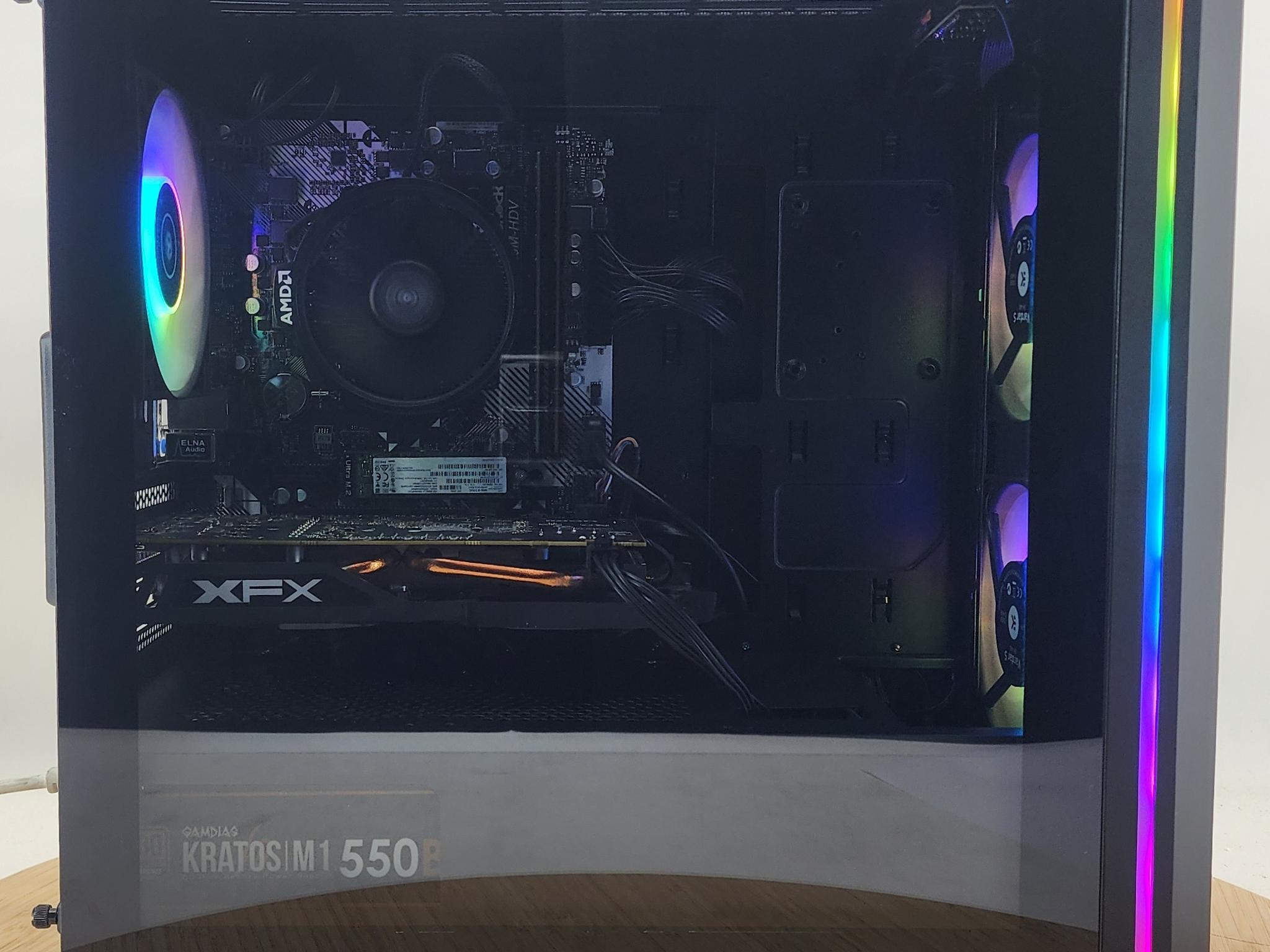 Gaming PC Ryzen 5 3600 16GB RAM 256GB SSD + 1TB HDD RX 470 8GB Win11 Computer