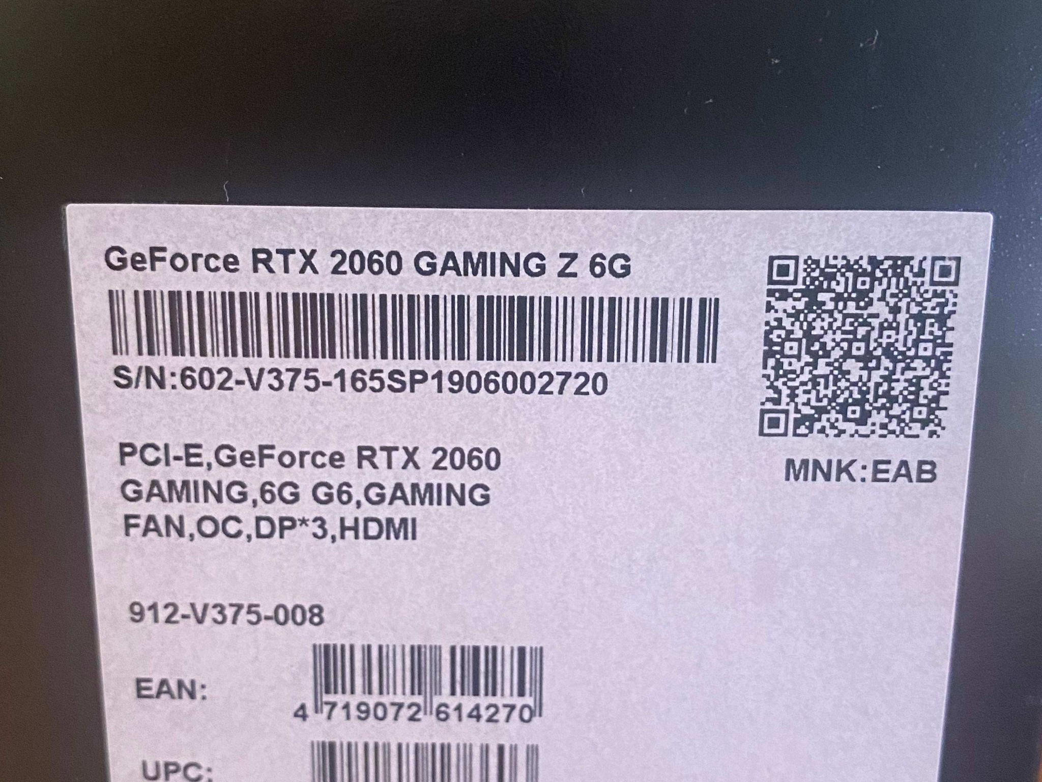 MSI RTX 2060 6GB Gaming Z Twin Frozr 7 RGB