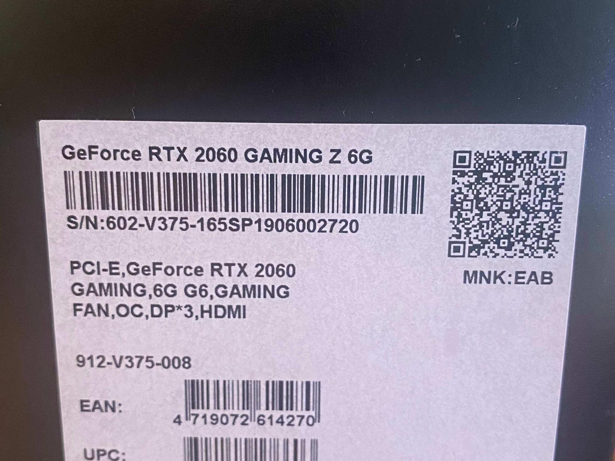 MSI RTX 2060 6GB Gaming Z Twin Frozr 7 RGB
