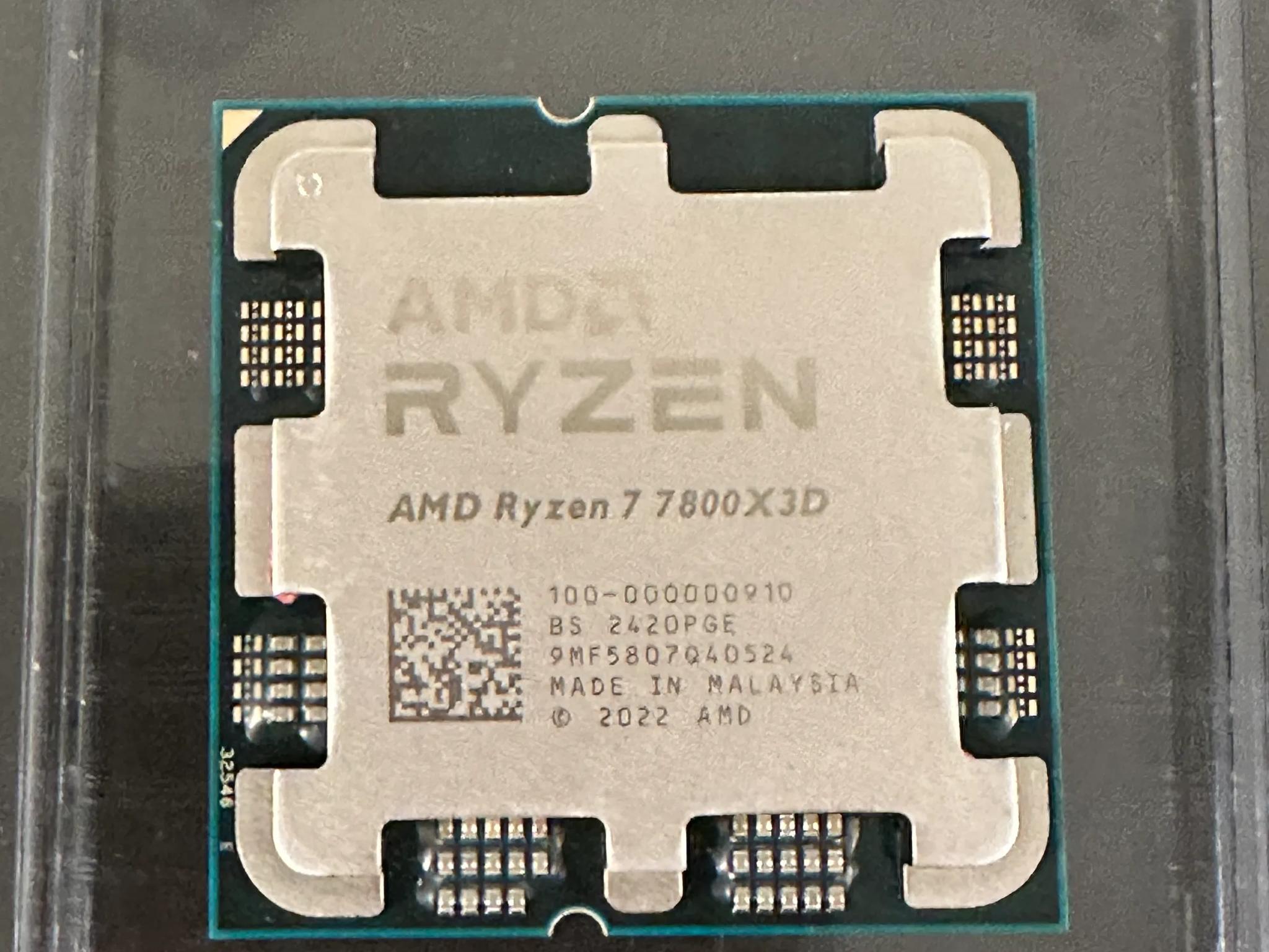 AMD Ryzen 7 7800X3D CPU - Used - Fully Tested (CPU Only, No Cooler)