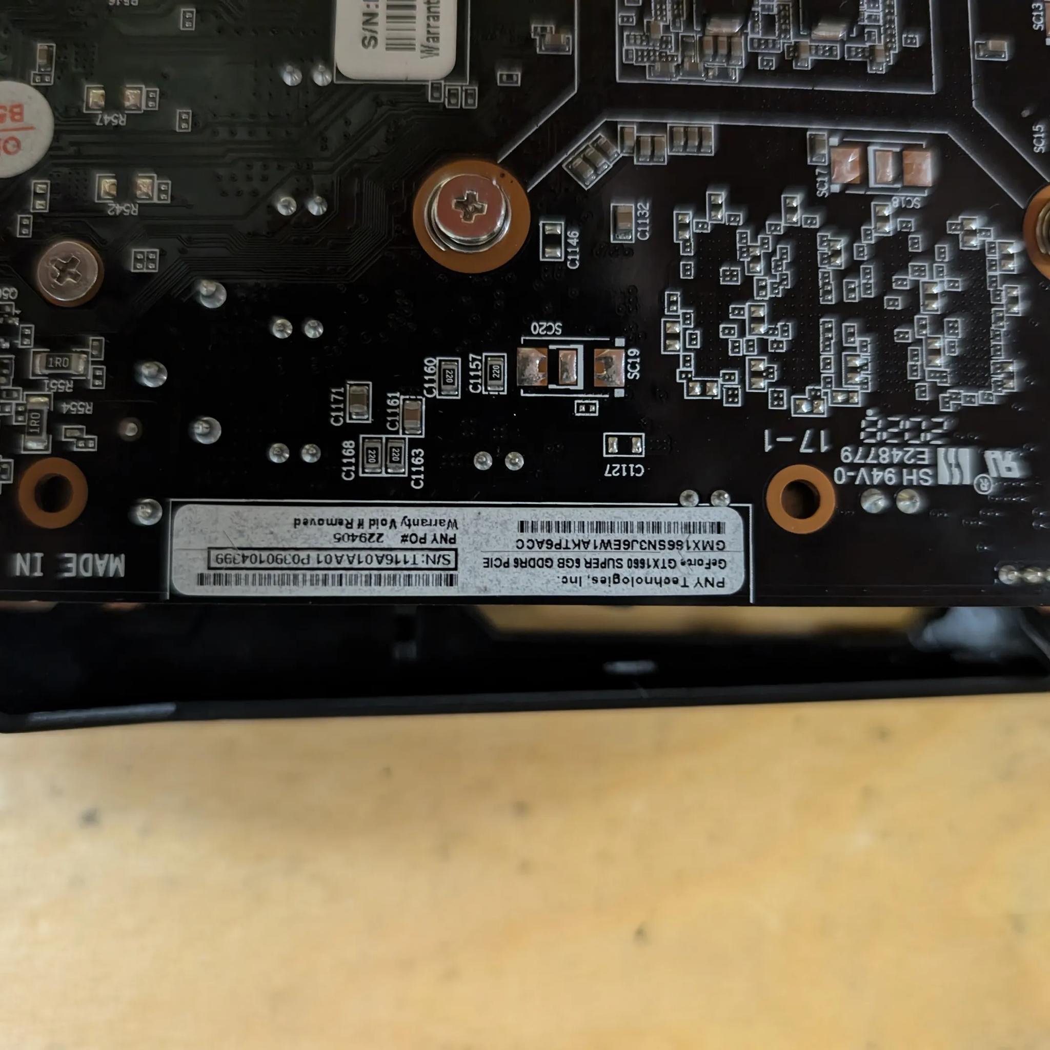 *PARTS* PNY Nvidia GTX 1660 Super 6GB