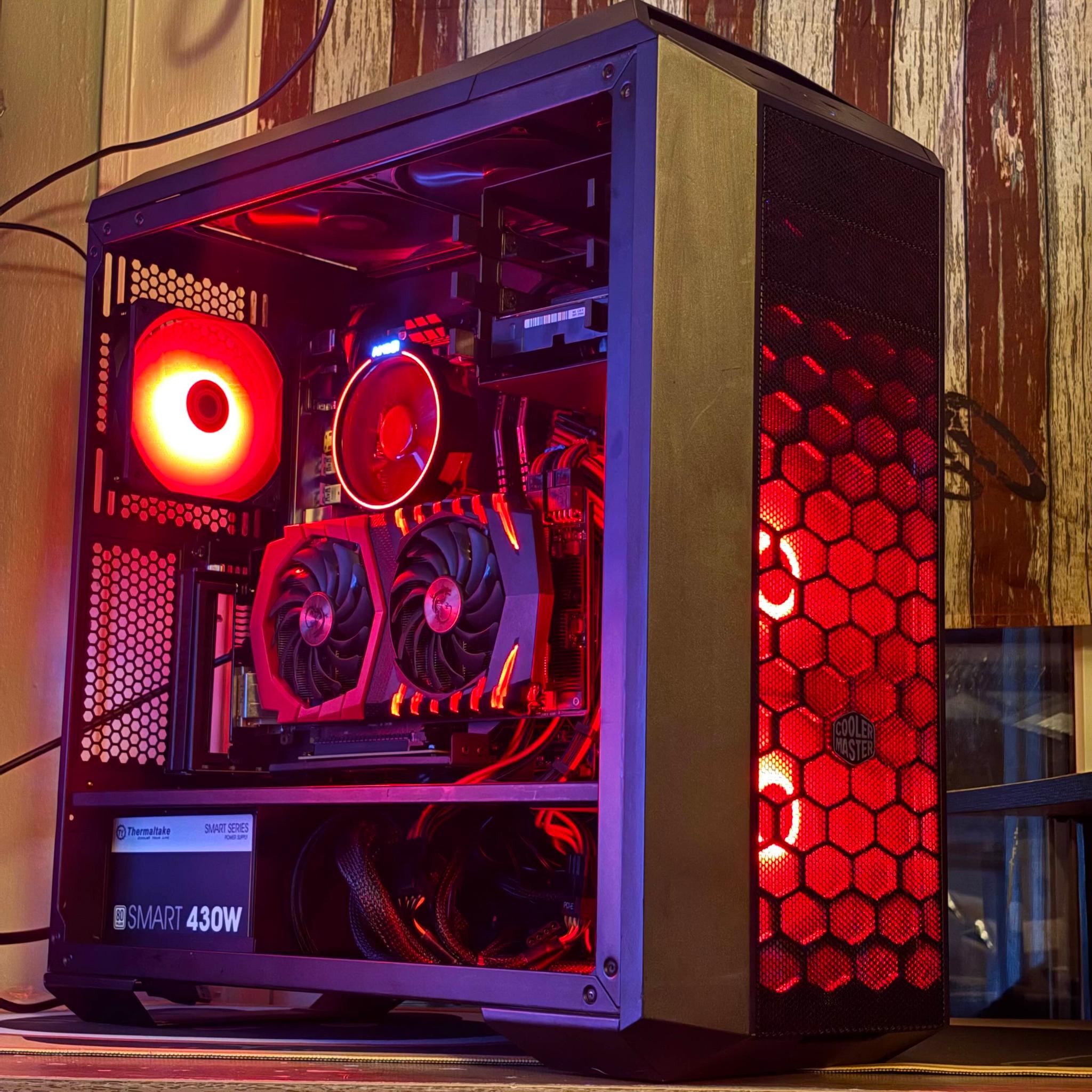 Black Cat Ember – Ryzen 5 | GTX 1070 8GB | 16GB RAM | RGB Gaming PC