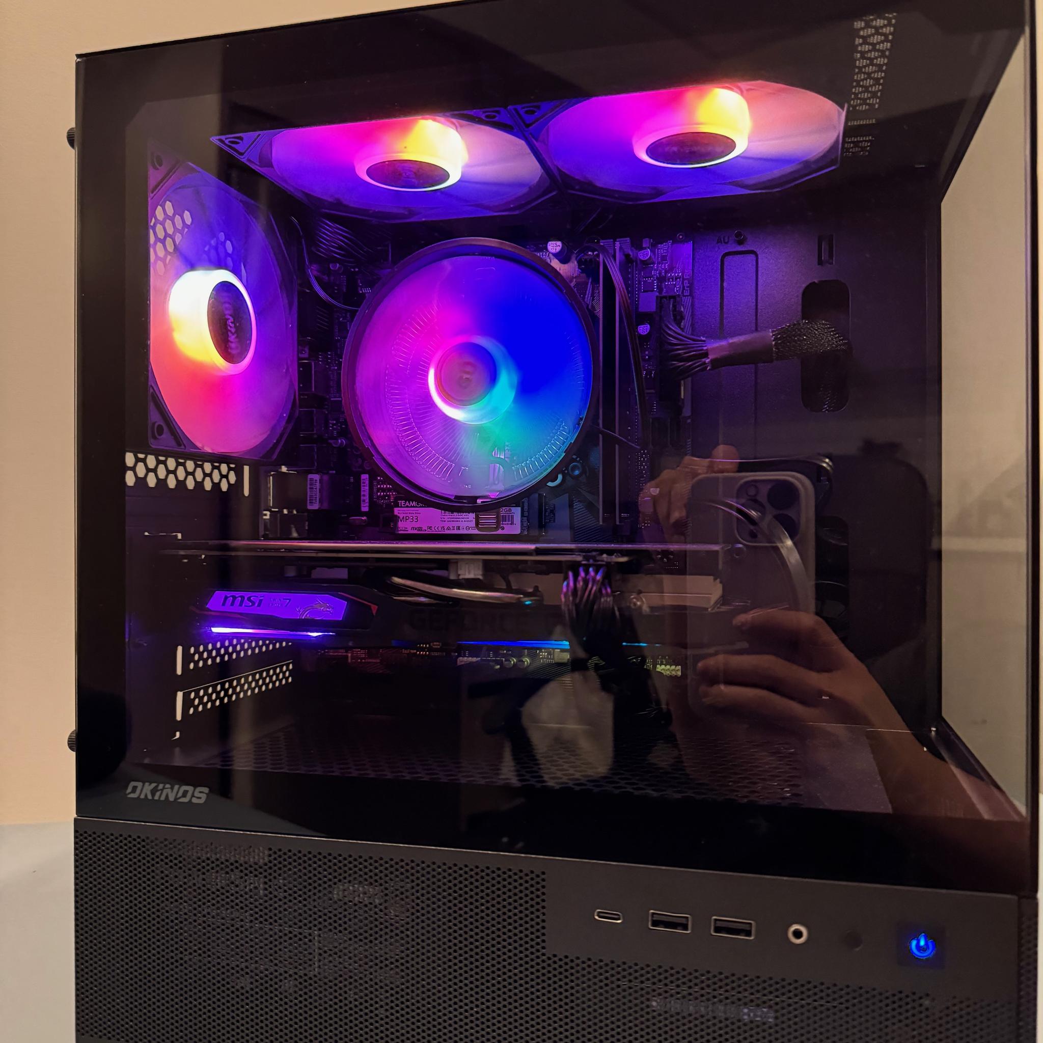 Intel 13th i3-13100f with GTX1660 PC built 16GB RAM 500GB NVME SSD w/2TB HDD