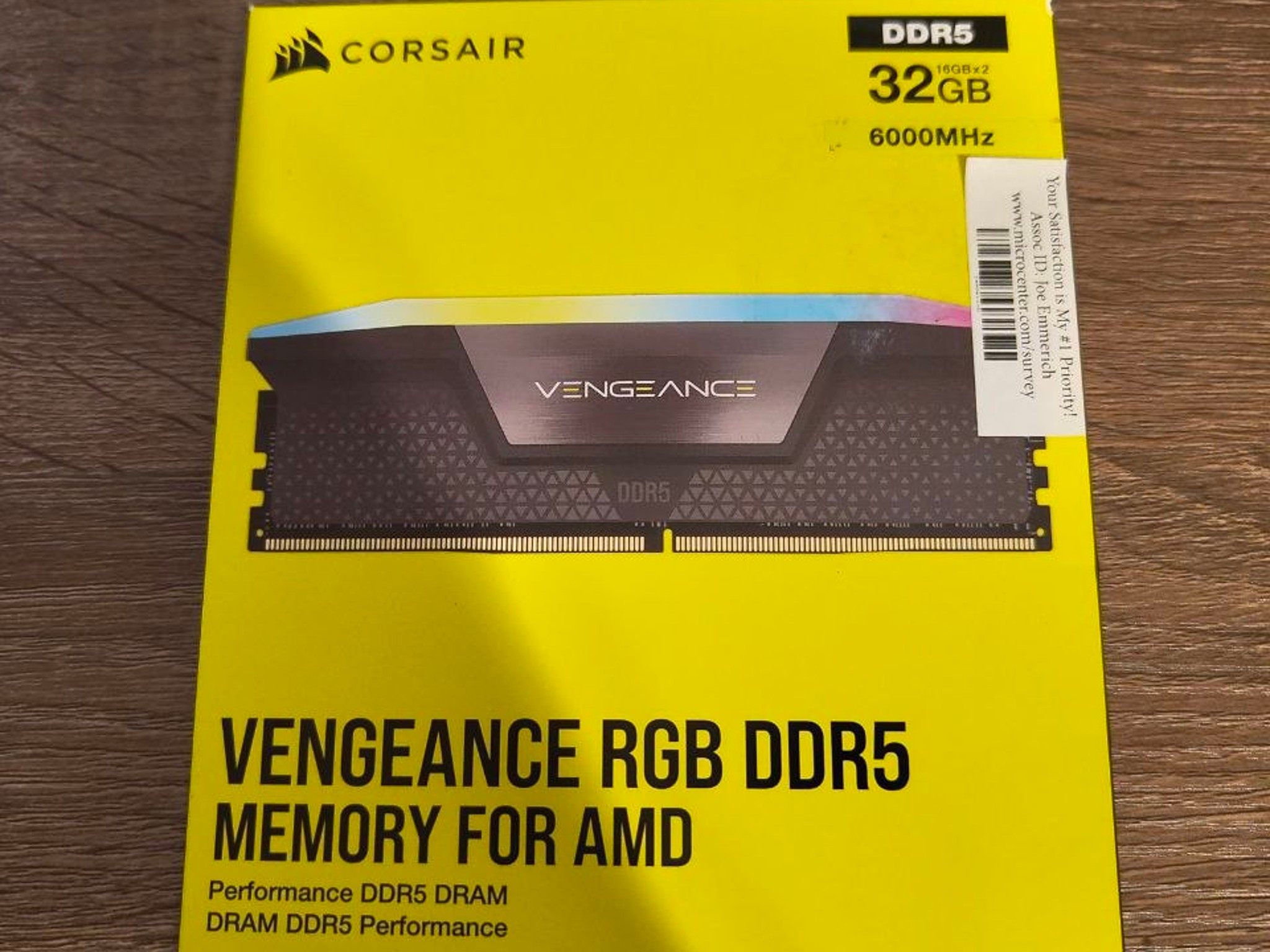 Corsair Vengeance 32GB (2x16GB) RAM DDR5 6000MHz CMH32GX5M2M6000Z36