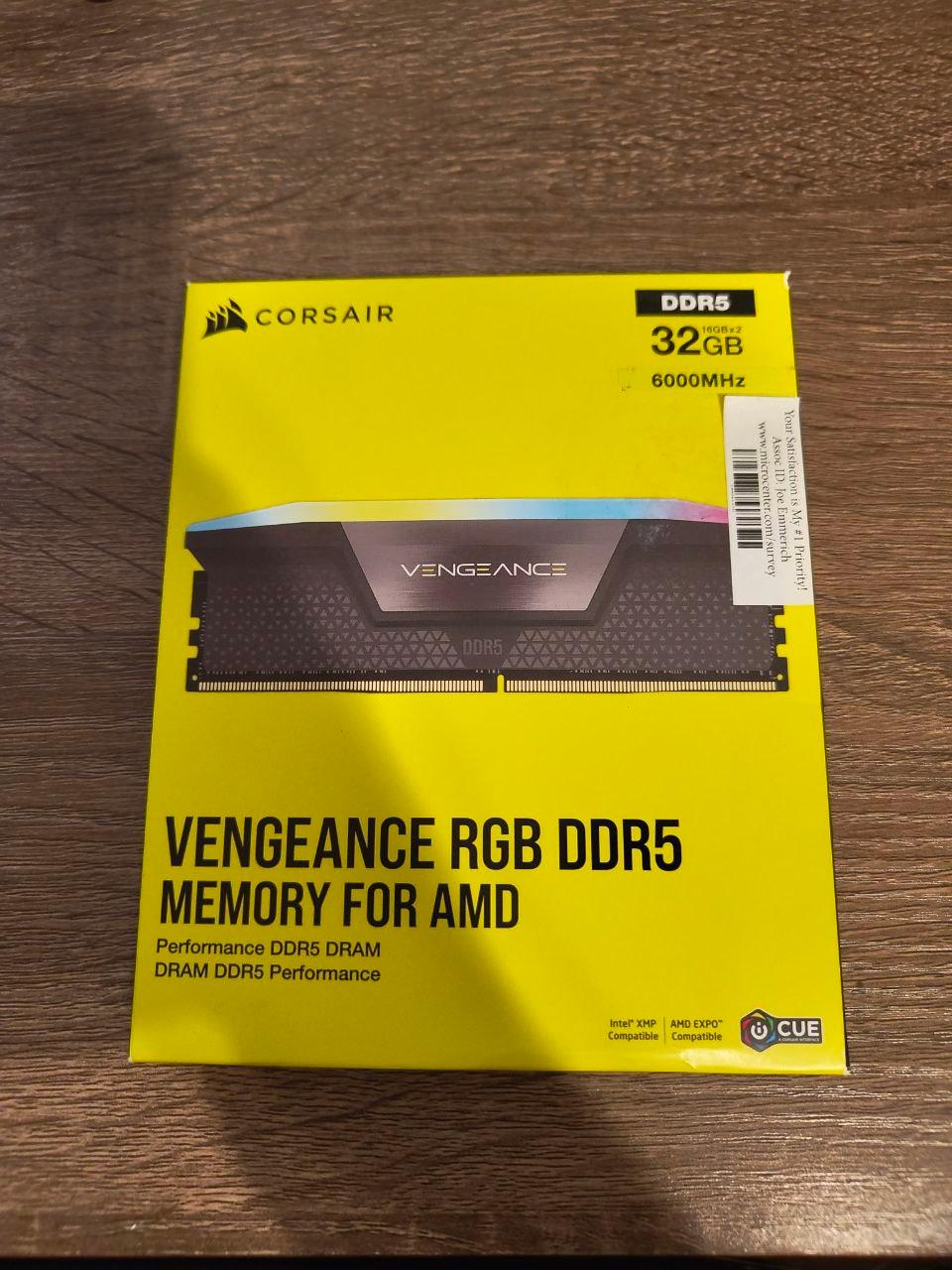 Corsair Vengeance 32GB (2x16GB) RAM DDR5 6000MHz CMH32GX5M2M6000Z36
