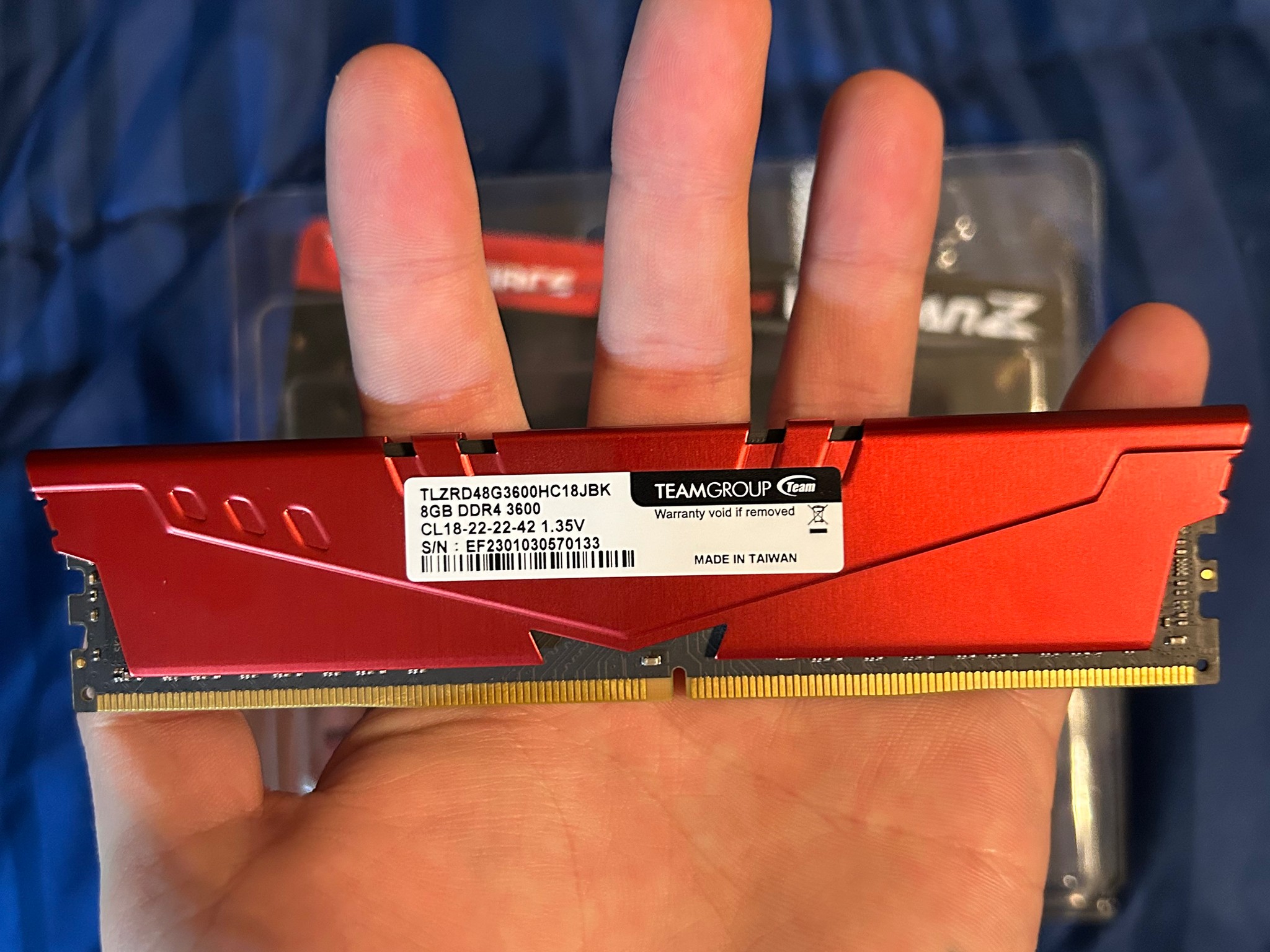 Teamgroup T-Force VulcanZ DDR4 3600 MHz CL18 16 Gig Kit