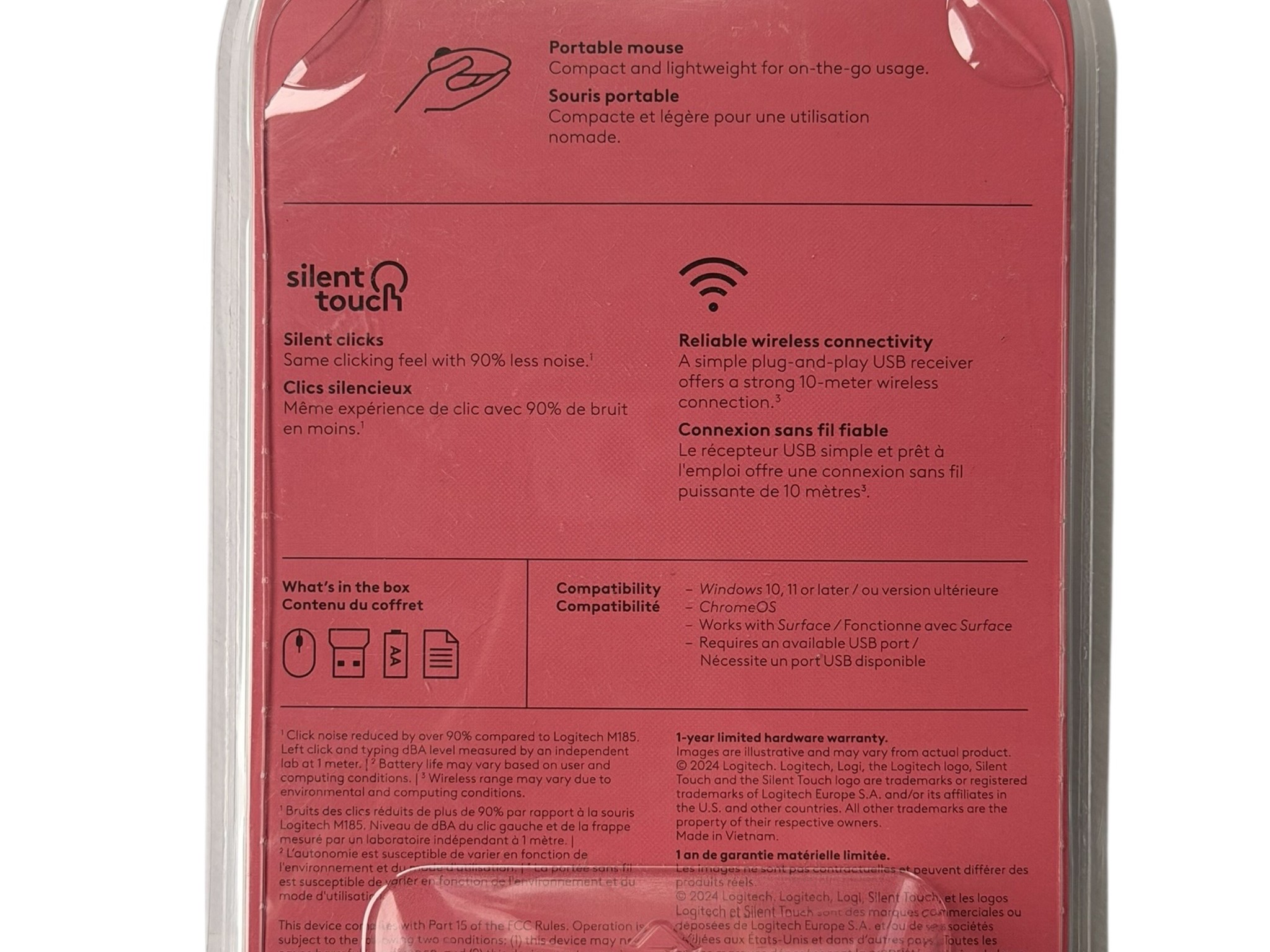 Logitech M340 (Pink) Wireless USB Mouse - FACTORY SEALED