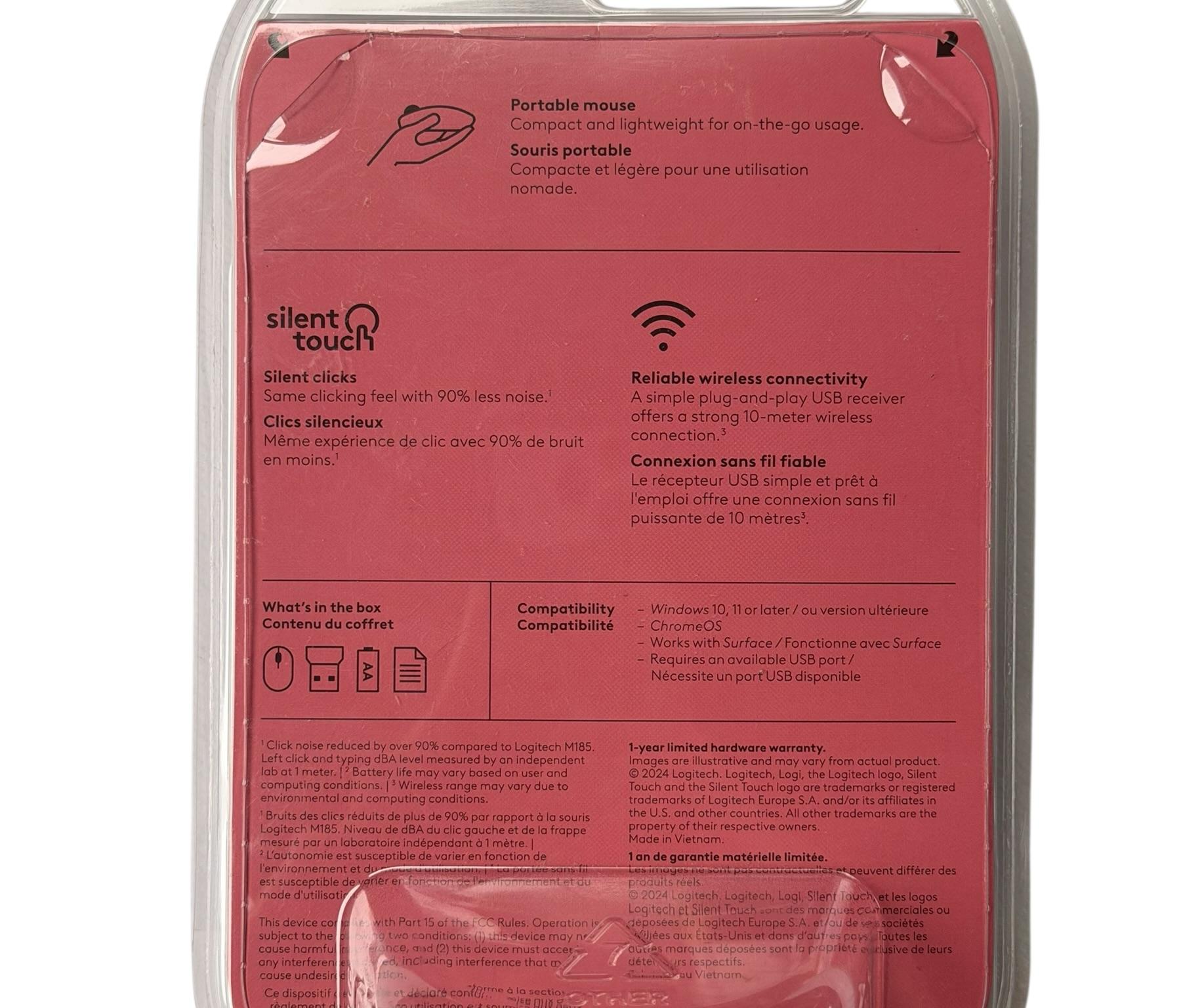 Logitech M340 (Pink) Wireless USB Mouse - FACTORY SEALED