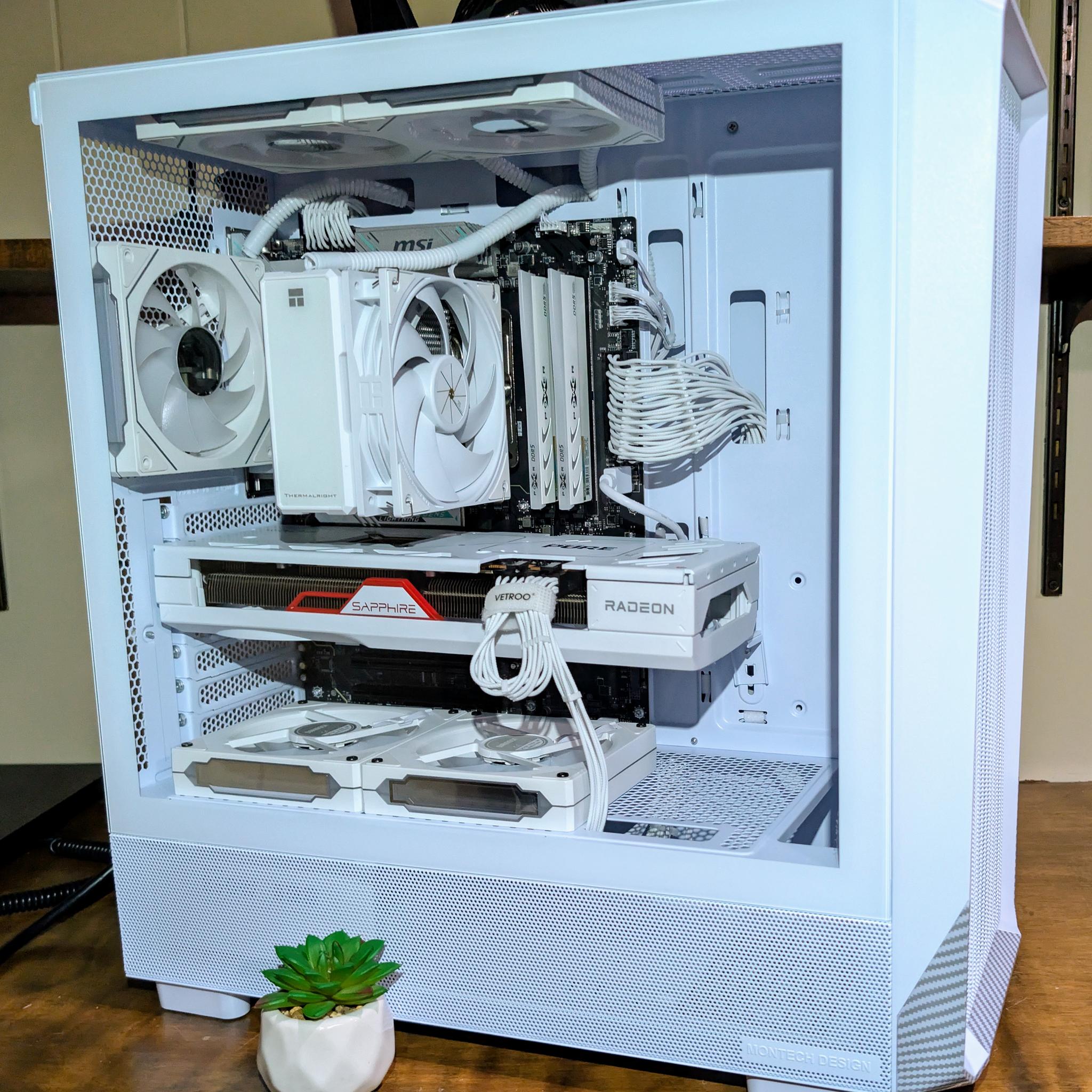 All-White Custom Gaming PC | AMD 7800X3D | Sapphire Pure 7800XT 16GB | 32GB DDR5 6000MT/s | 1.25TB