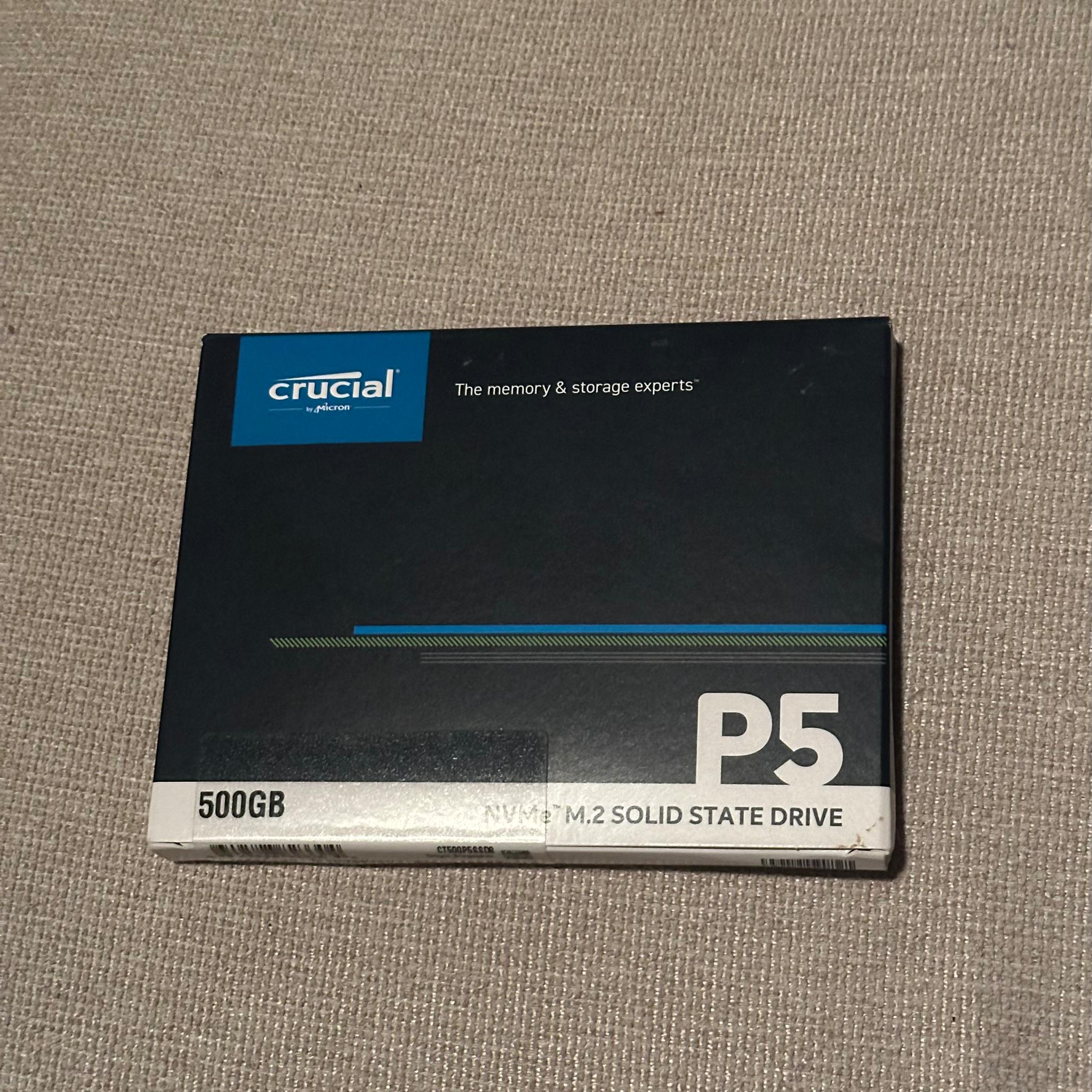Crucial P5 500GB NVMe M.2