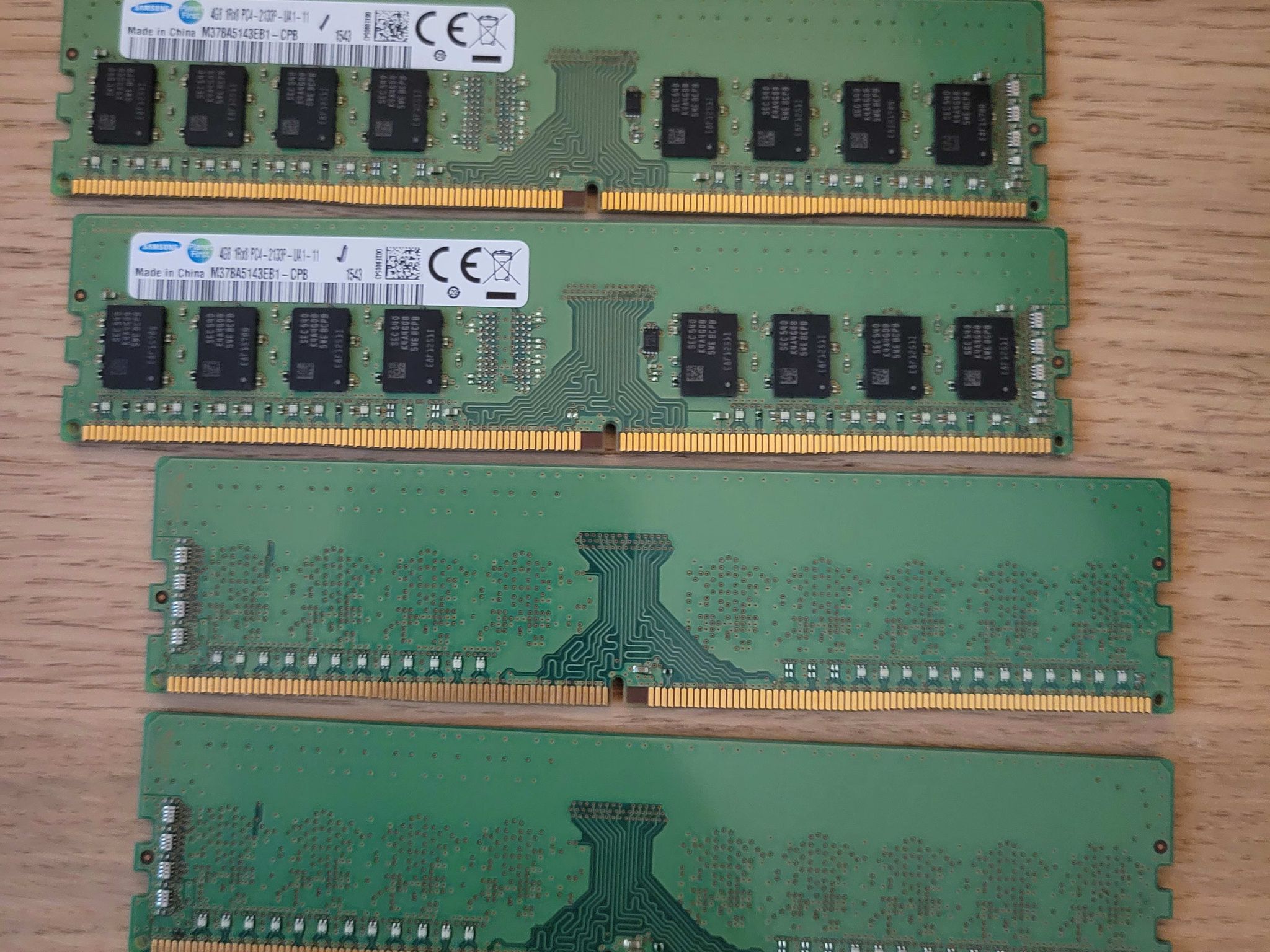 16gb DDR4 4x4gb 2133mhz Samsung E-die