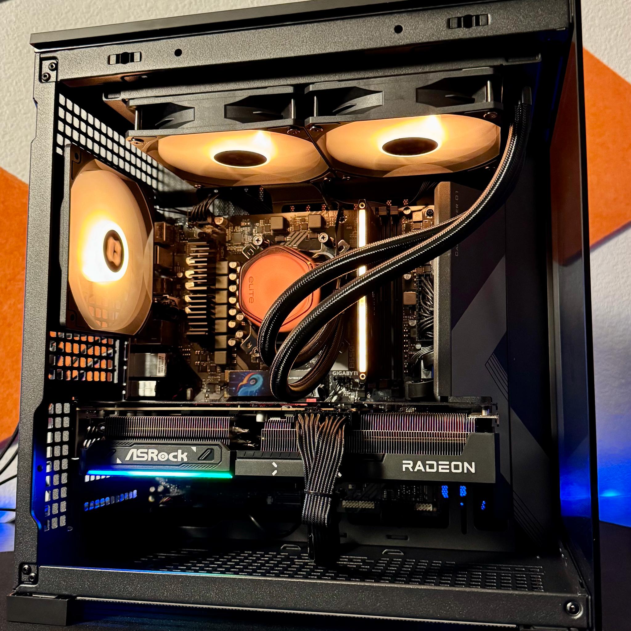 🔥 Ryzen 5 7600X + RX 9070 16GB Gaming PC 🚀 1440p ULTRA BEAST ❄️ 240mm Liquid Cooled ✨ Jonsbo D34