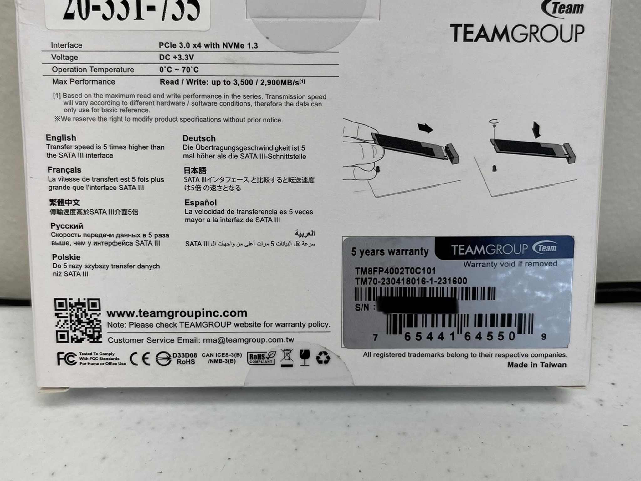 NEW TeamGroup 2TB MP34