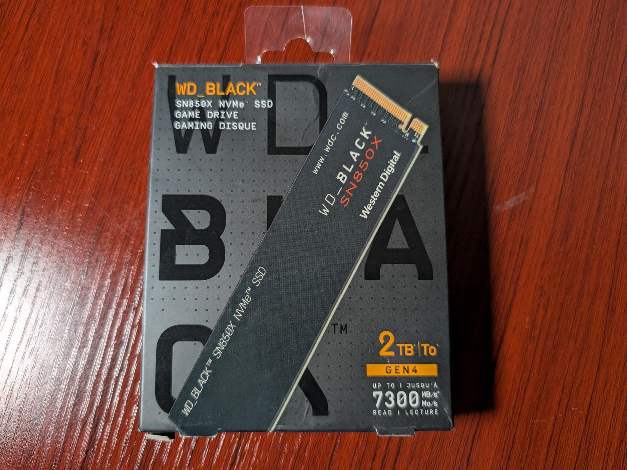 Western Digital WD_Black SN850X 2TB M.2 PCIe 4.0 NVMe SSD