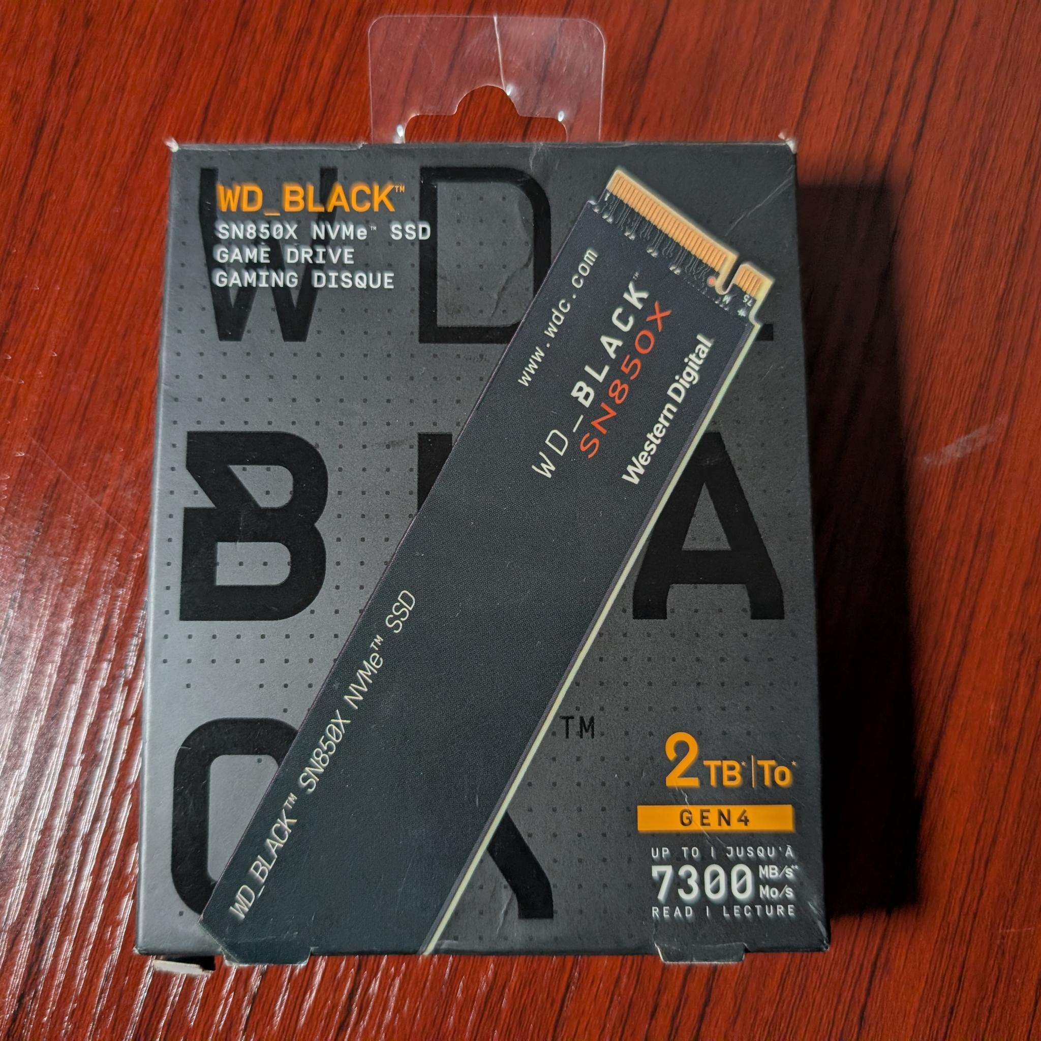 Western Digital WD_Black SN850X 2TB M.2 PCIe 4.0 NVMe SSD