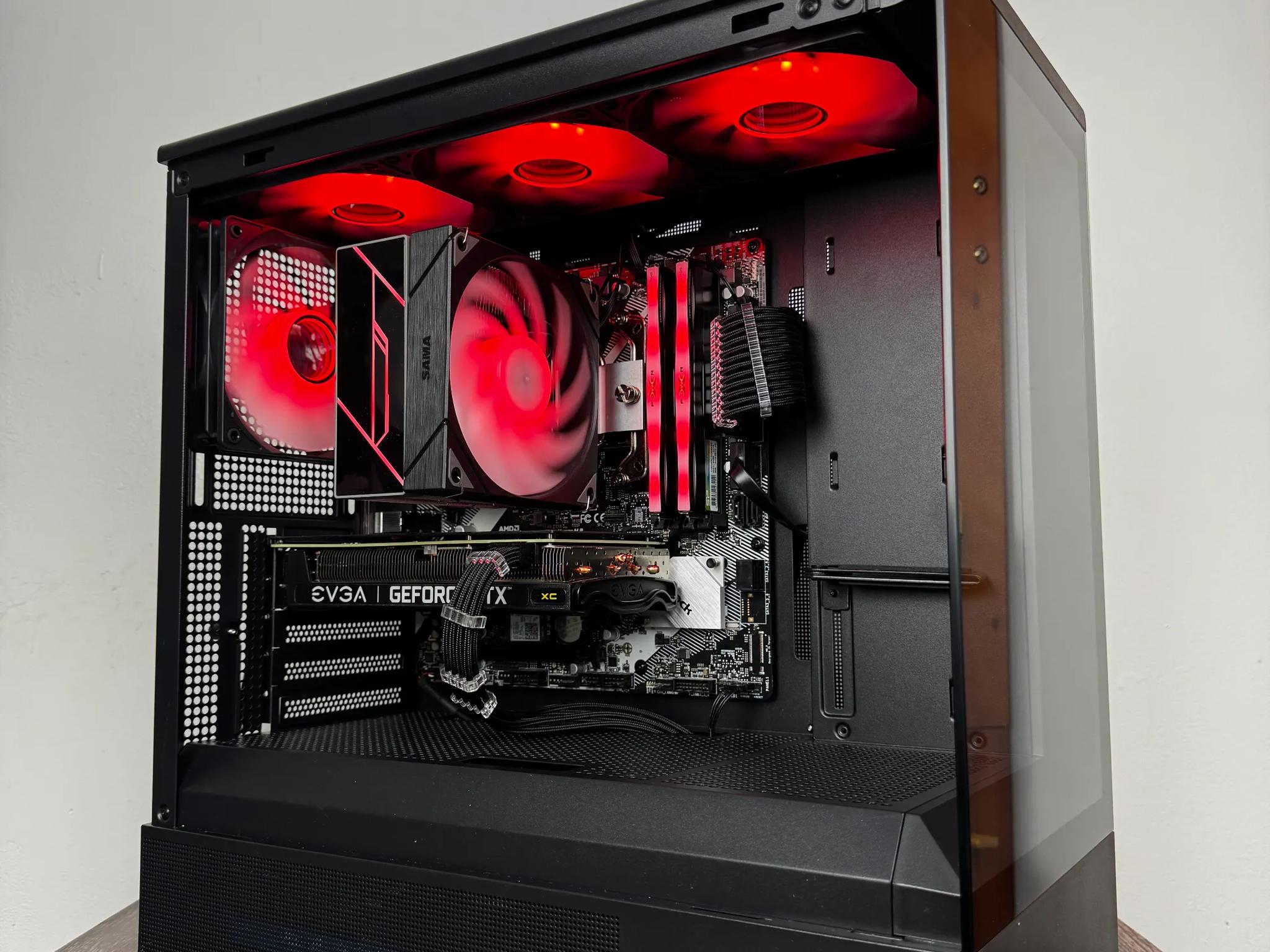 🖤Black🖤 Budget Gaming PC (Ryzen 5 5600 + RTX 3060 TI + 16gb Ram)