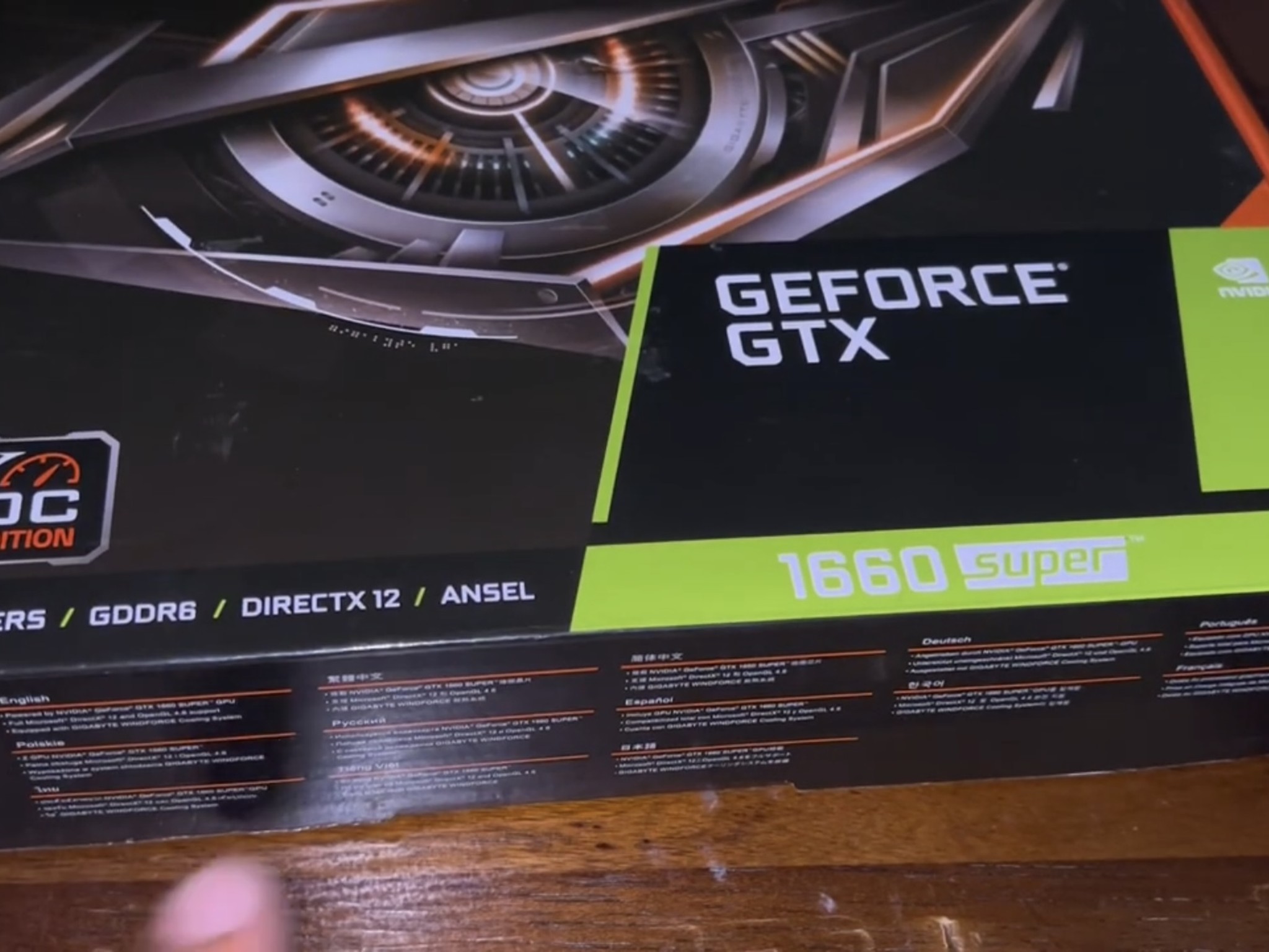 Nvidia 1660 Super 6GB Gigabyte Budget Gaming PC GPU