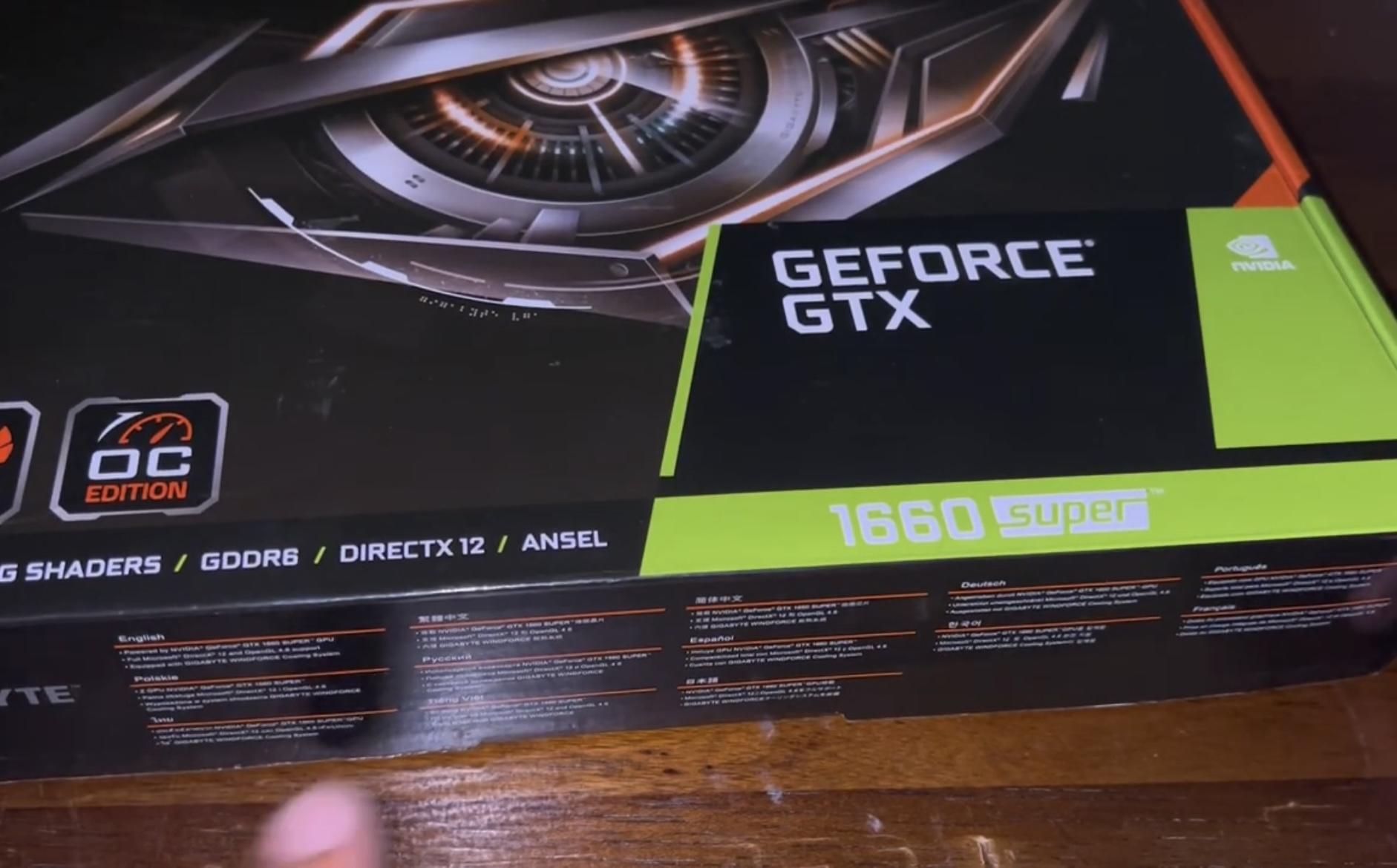Nvidia 1660 Super 6GB Gigabyte Budget Gaming PC GPU