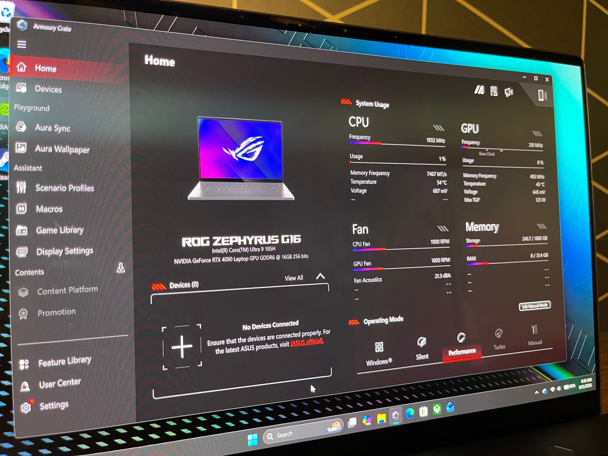 ROG Zephyrus G16 OLED/ RTX 4090/ Ultra 9 / 32Gb DDR5/ 2Tb.