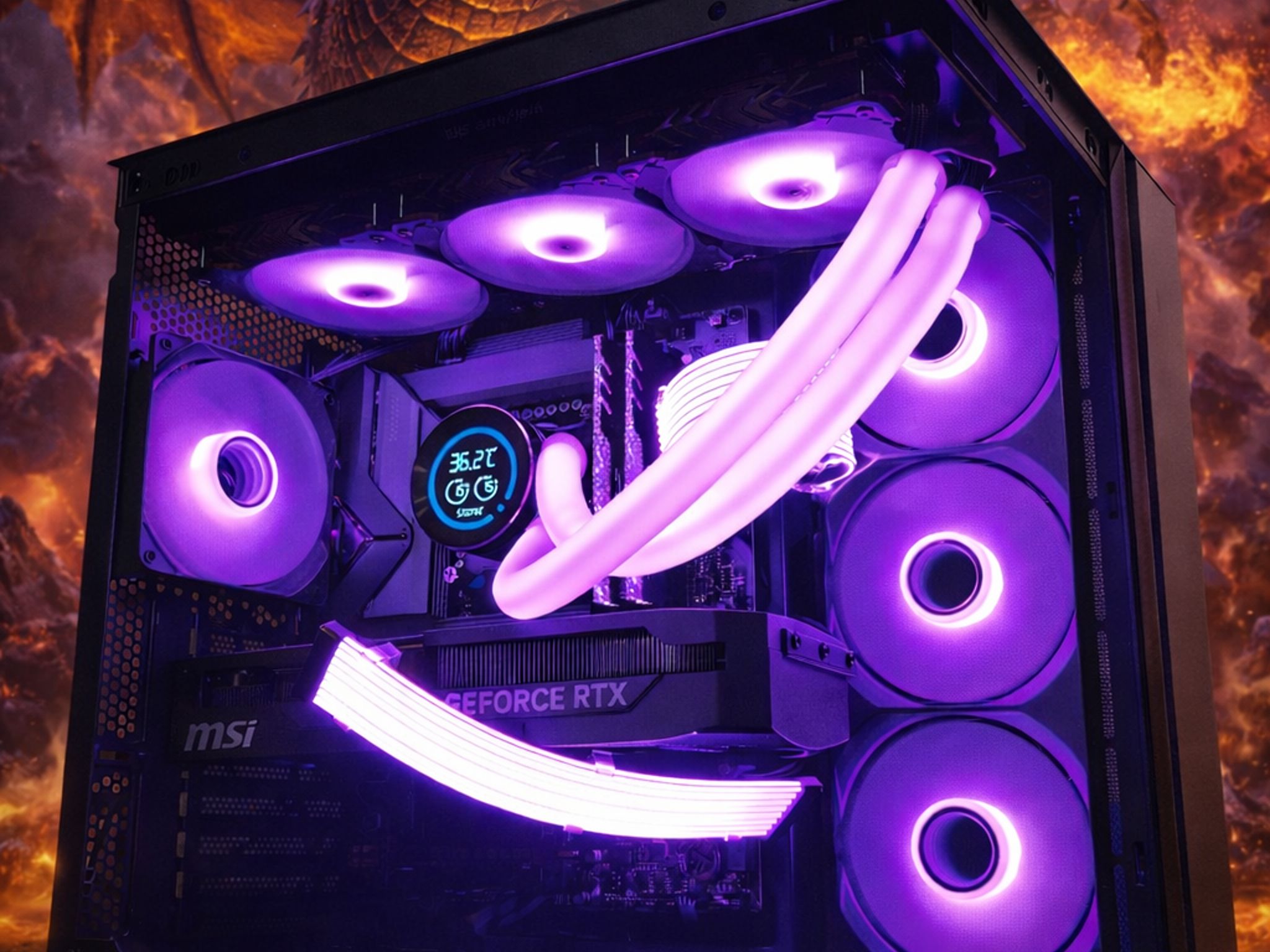 Onyxia!🐉 265F | 5070 | 32GB DDR5 | 1TB Gen4 NVMe | Temp Display