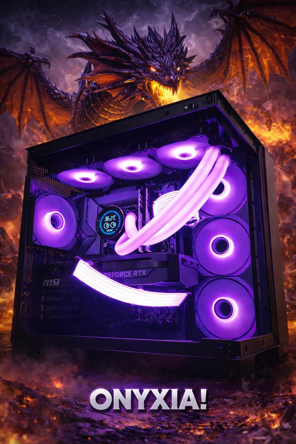Onyxia!🐉 265F | 5070 | 32GB DDR5 | 1TB Gen4 NVMe | Temp Display