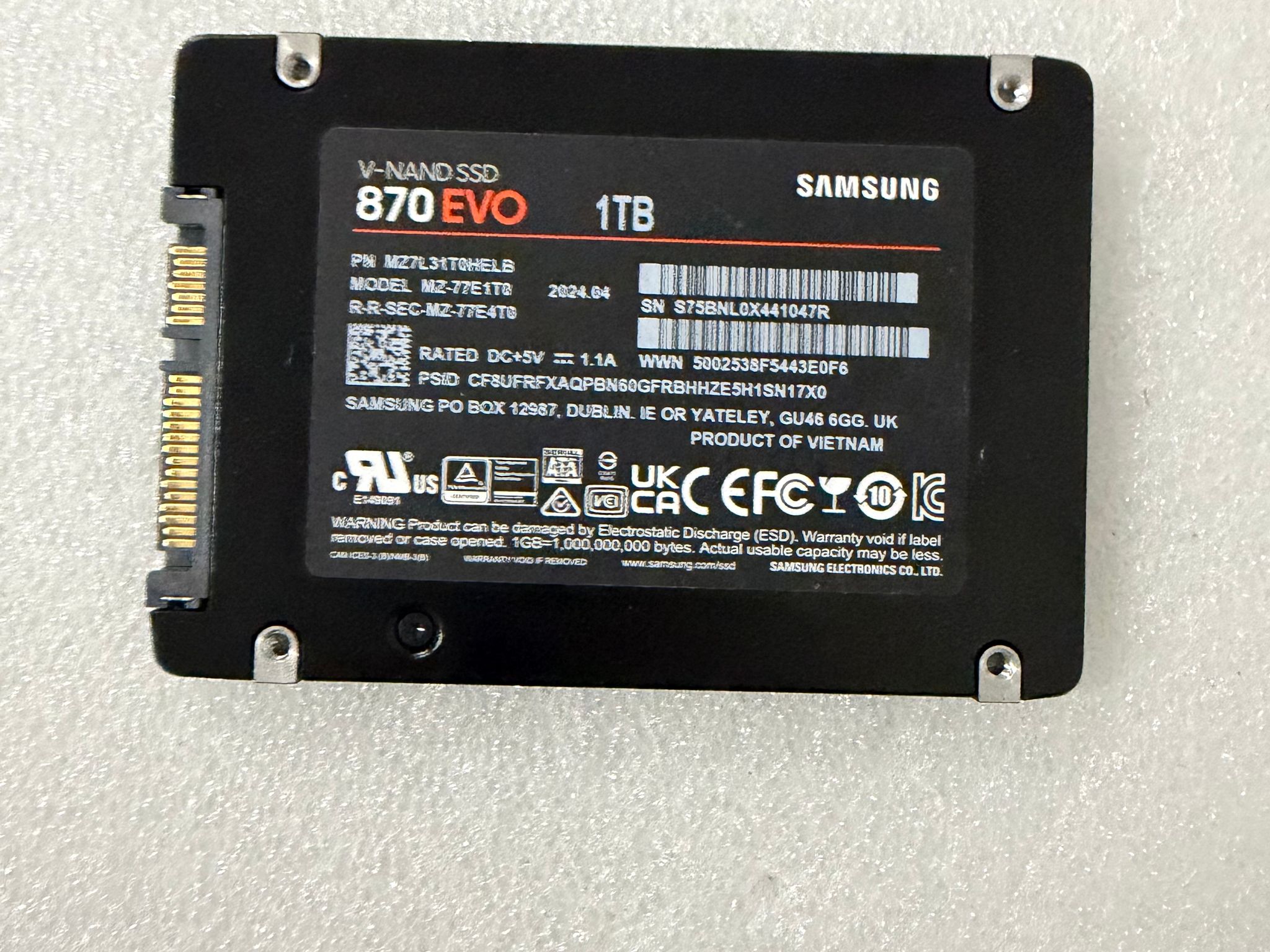 Samsung 870 EVO 1TB Free Shipping
