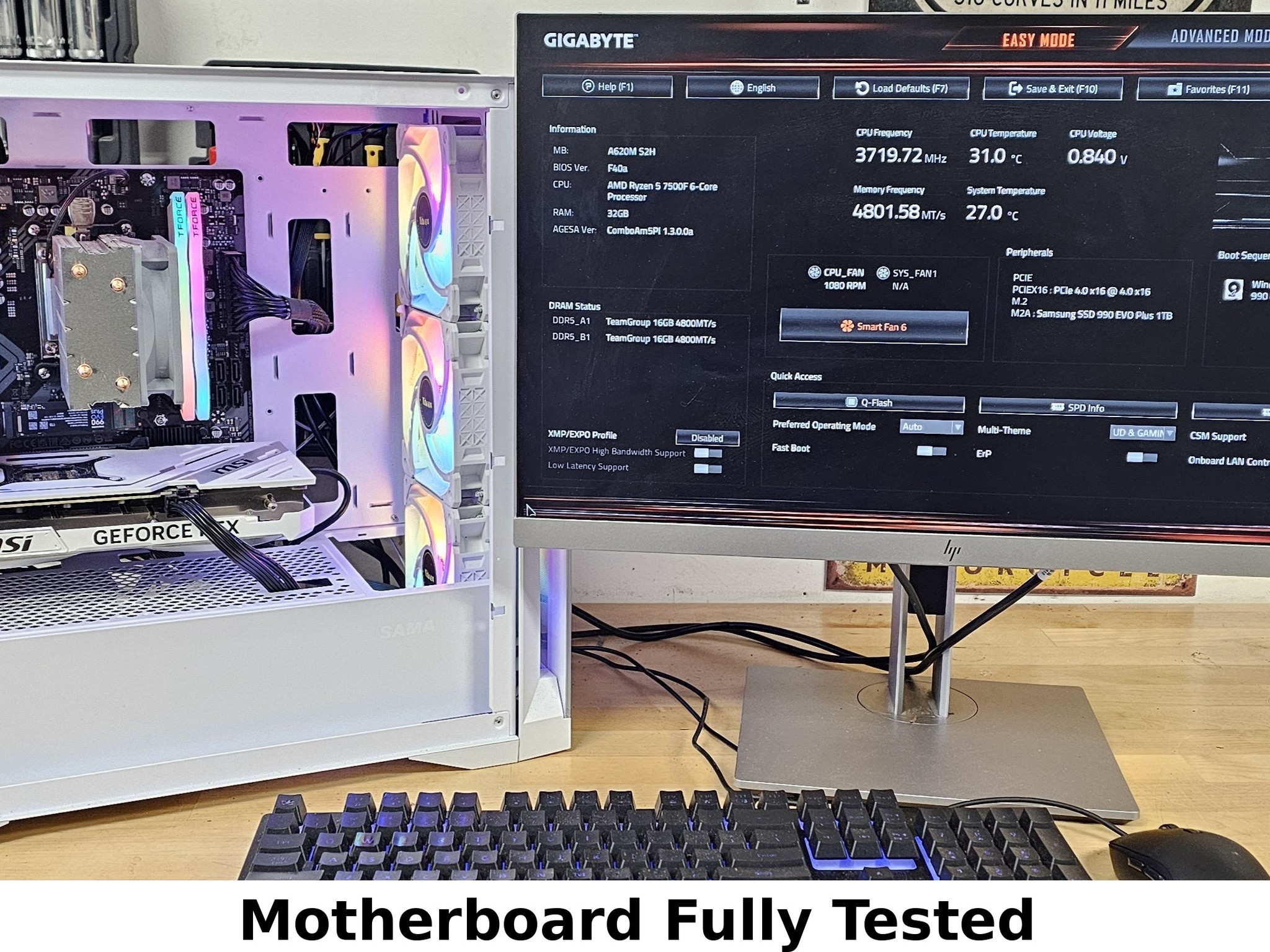 Gigabyte A620 S2H AMD AM5 DDR5 mATX Motherboard