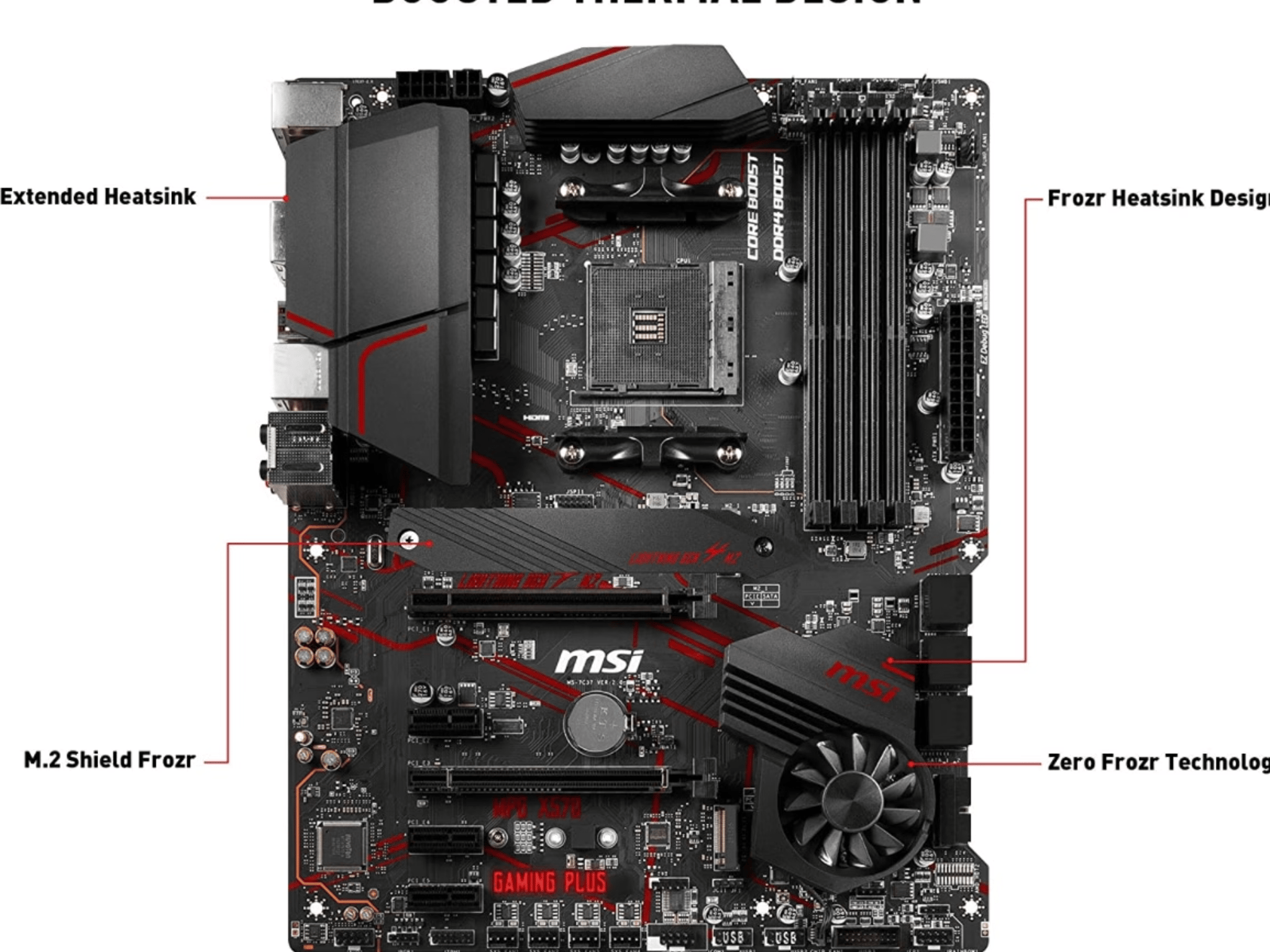 MSI MPG X570 GAMING PLUS Motherboard (AMD AM4, PCIe 4.0, DDR4 SATA 6Gb/s M.2 USB 3.2 Gen 2 HDMI ATX)