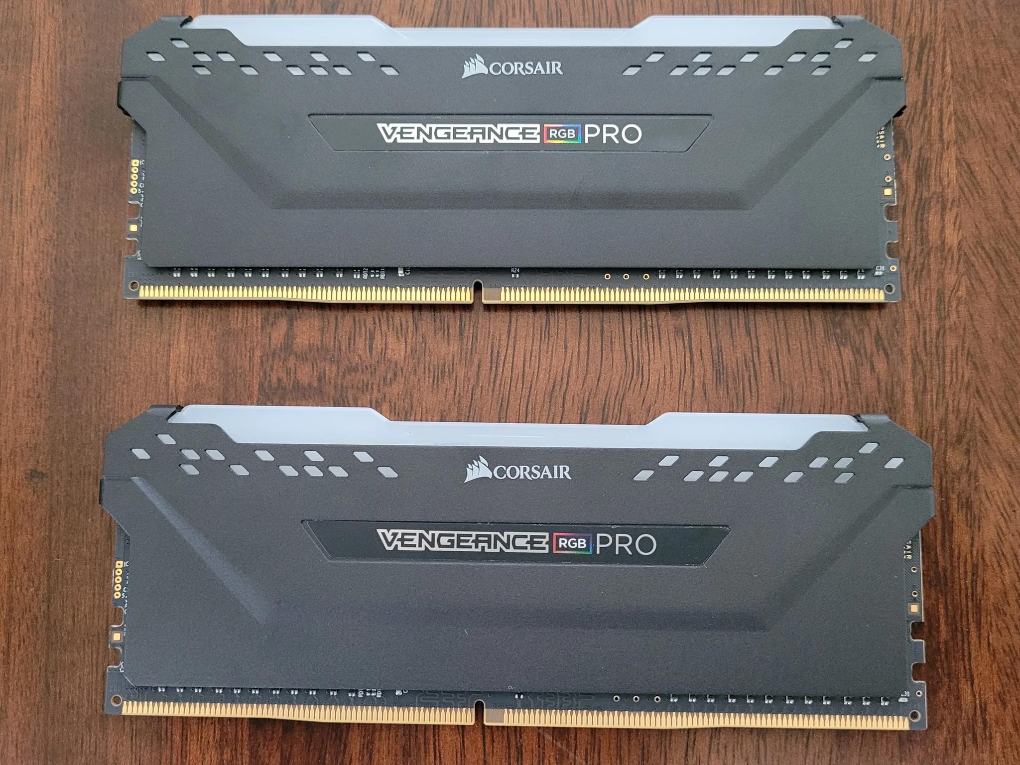 Corsair Vengeance RGB Pro Black 16 GB (2 x 8 GB) DDR4-3200 CL16 Memory (NO OG BOX)