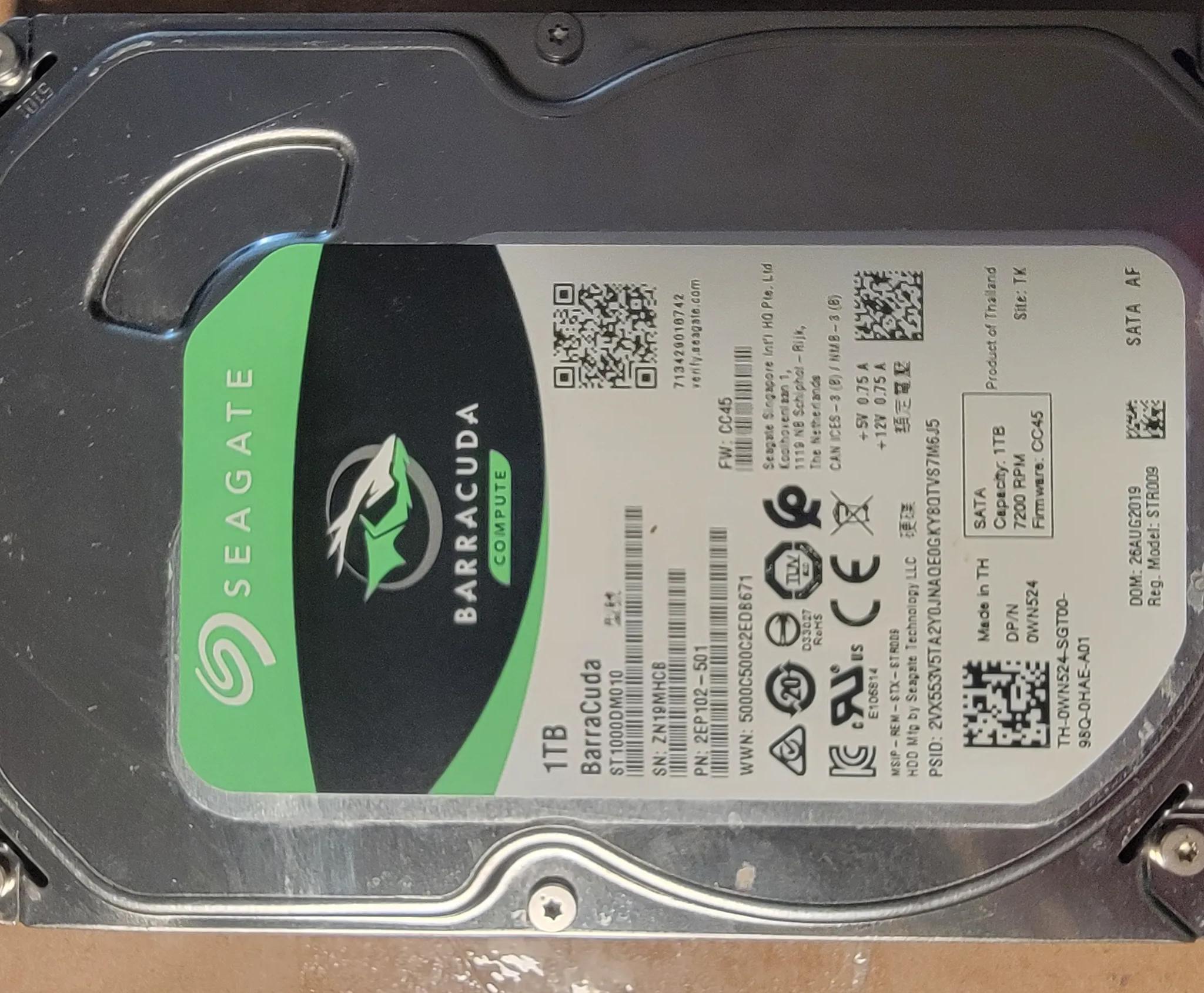 2 1TB Hard Drives! (LOT of 2, 2TBs total)