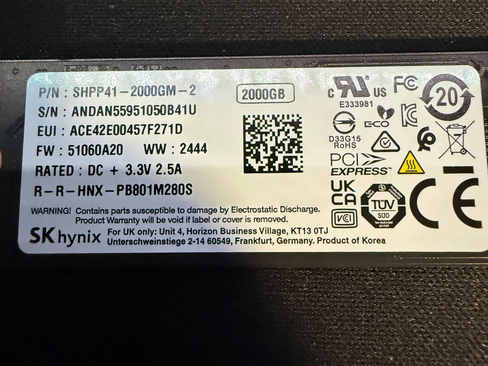 SK Hynix 2TB PLATINUM P41