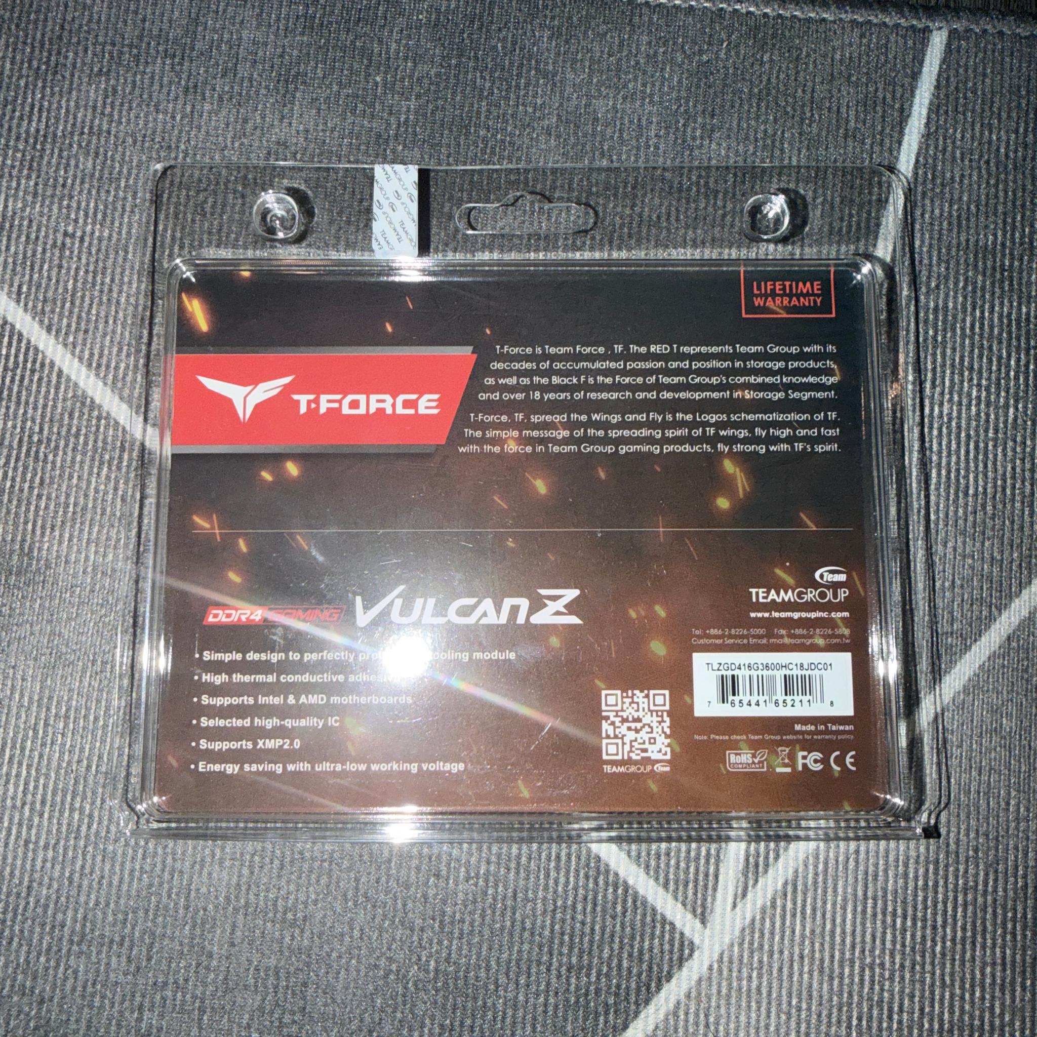 Teamgroup T-Force Vulcan-Z DDR4 gaming Ram 16gb