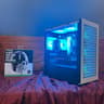 "The Star" 5600x, GTX 1080, black and white gaming pc with 32gb ram, WI-FI, and free headset