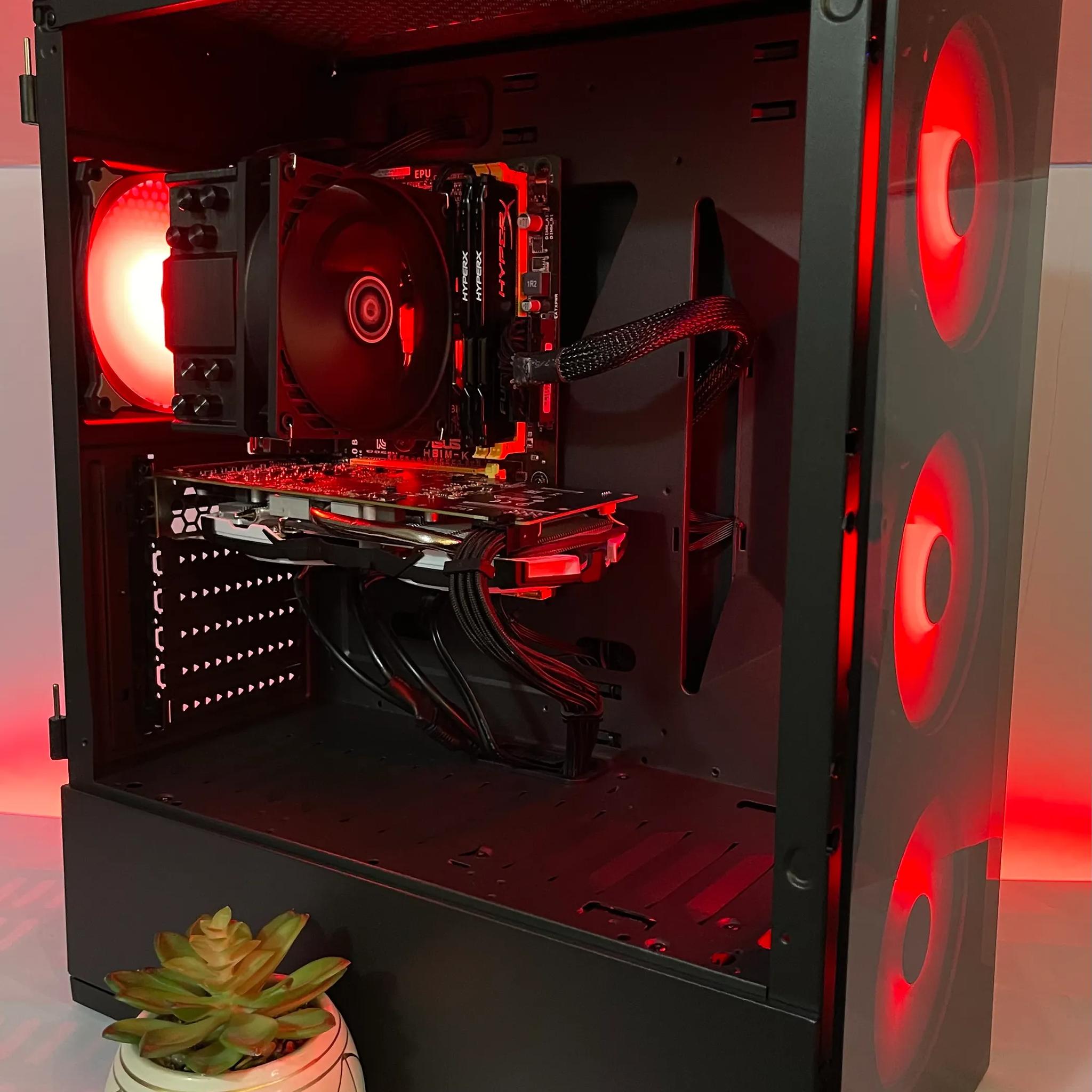 RGB i7 Gaming PC (i7-4770, 16GB RAM, RX 570 8GB, 512GB SSD/1TB HDD)