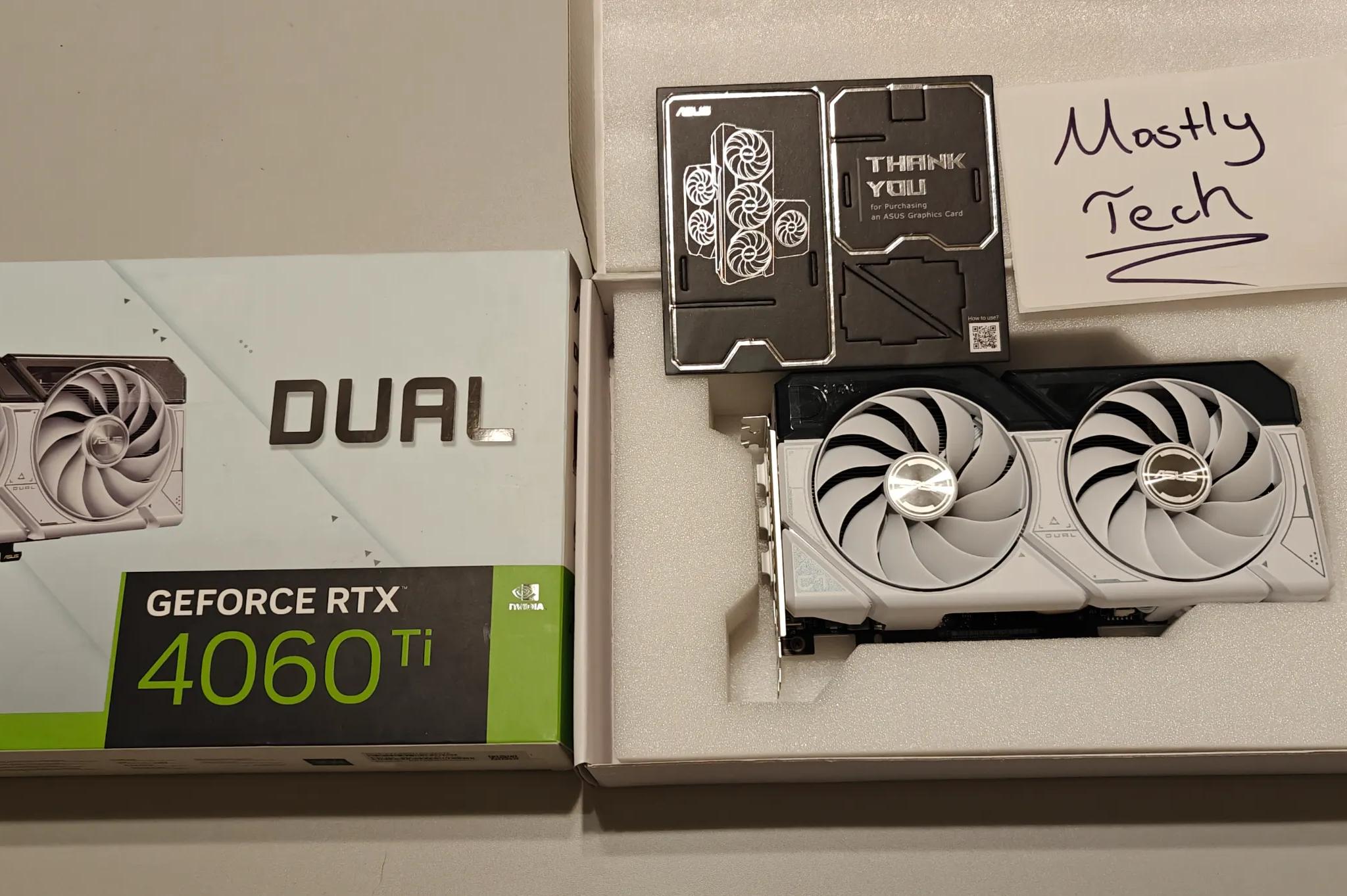 ASUS Dual GeForce RTX 4060 Ti White OC Edition 8GB GDDR6
