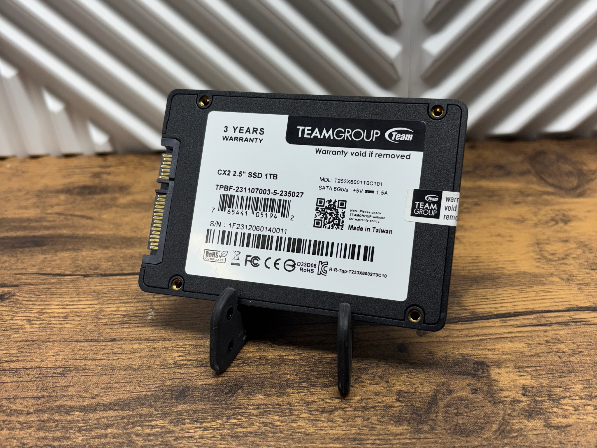 TeamGroup CX2 1TB 2.5” SATA III SSD – 100% Health – Tested & Working