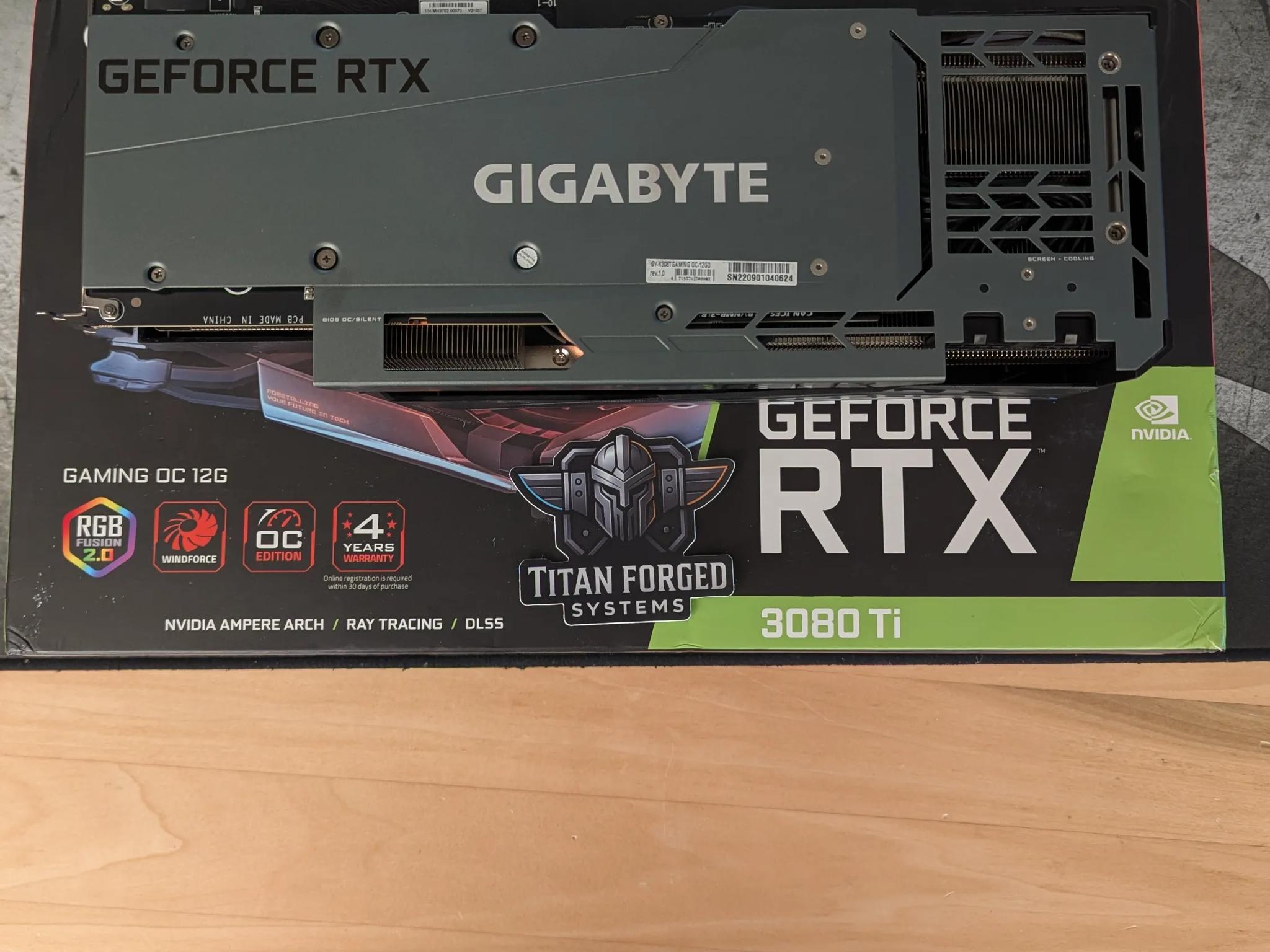 🌀 Gigabyte 3080 Ti Gaming OC – 12GB GDDR6X | Triple-Fan WINDFORCE | 4K Powerhouse