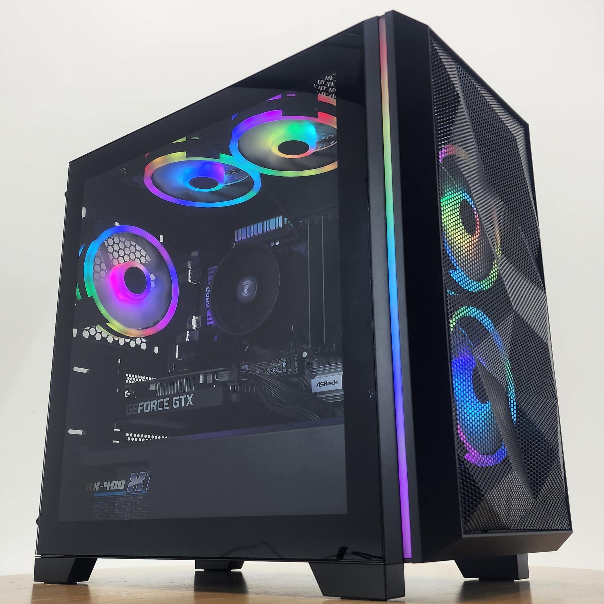 Gaming PC Ryzen 7 2700X 16GB RAM 256GB SSD + 1TB HDD GTX 1650 SUPER 4GB Windows 11 Computer