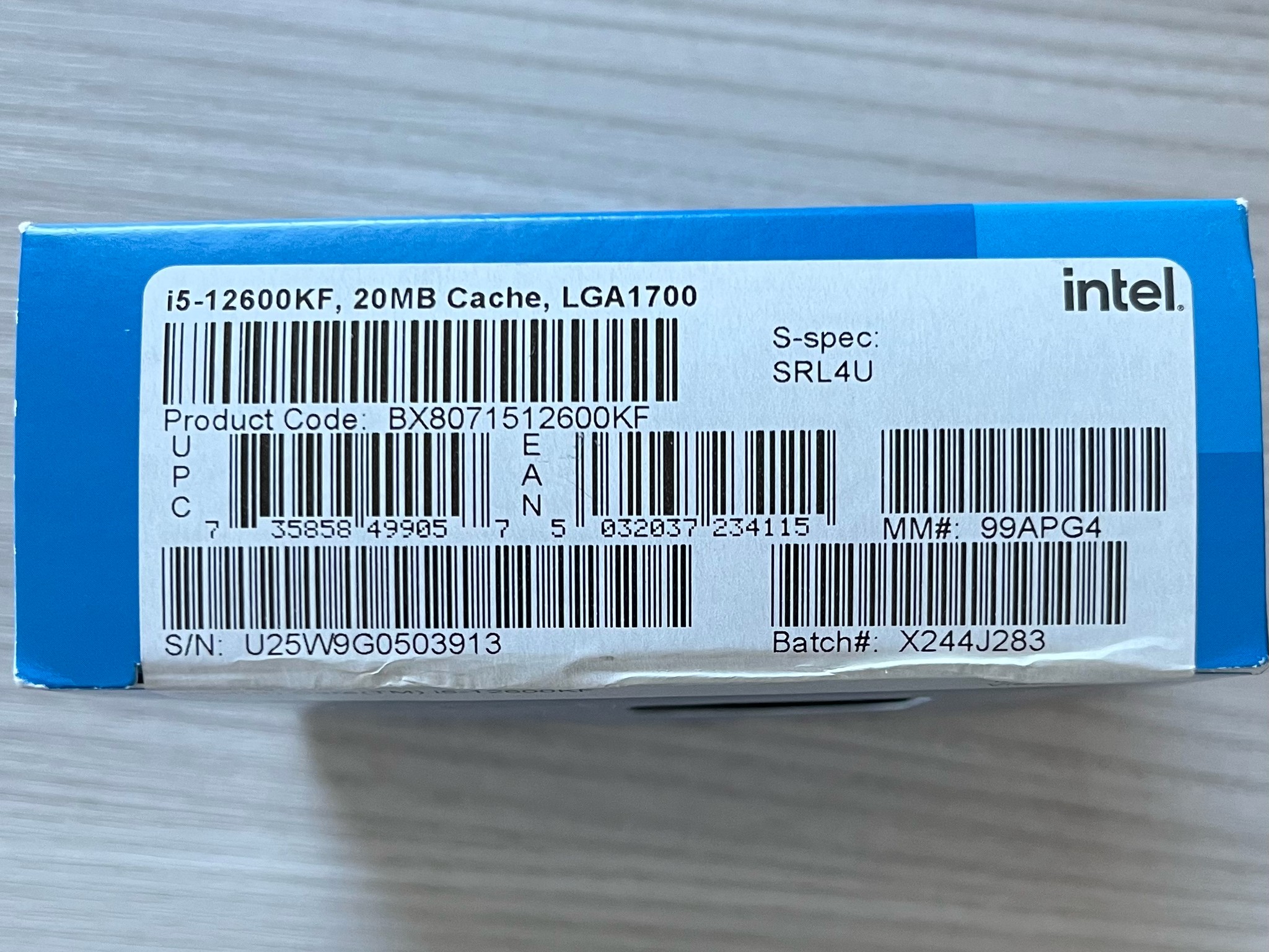 Intel Core i5-12600KF LGA 1700, Great Condition with Original Box and Manual