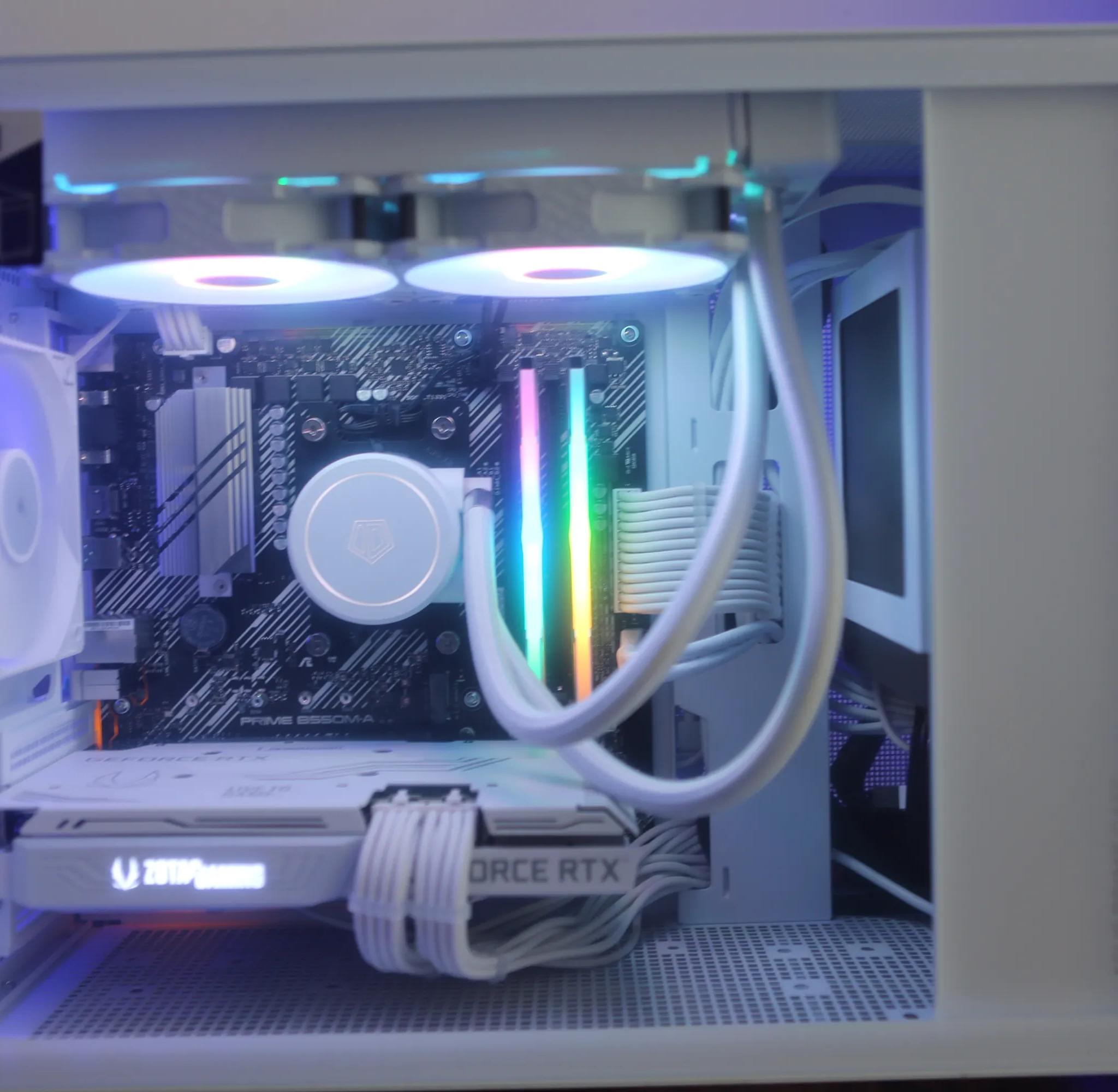 ALL-WHITE 5600X3D & ZOTAC 3060 Ti CUSTOM GAMING PC! PARTS ALL NEW/OPEN BOX